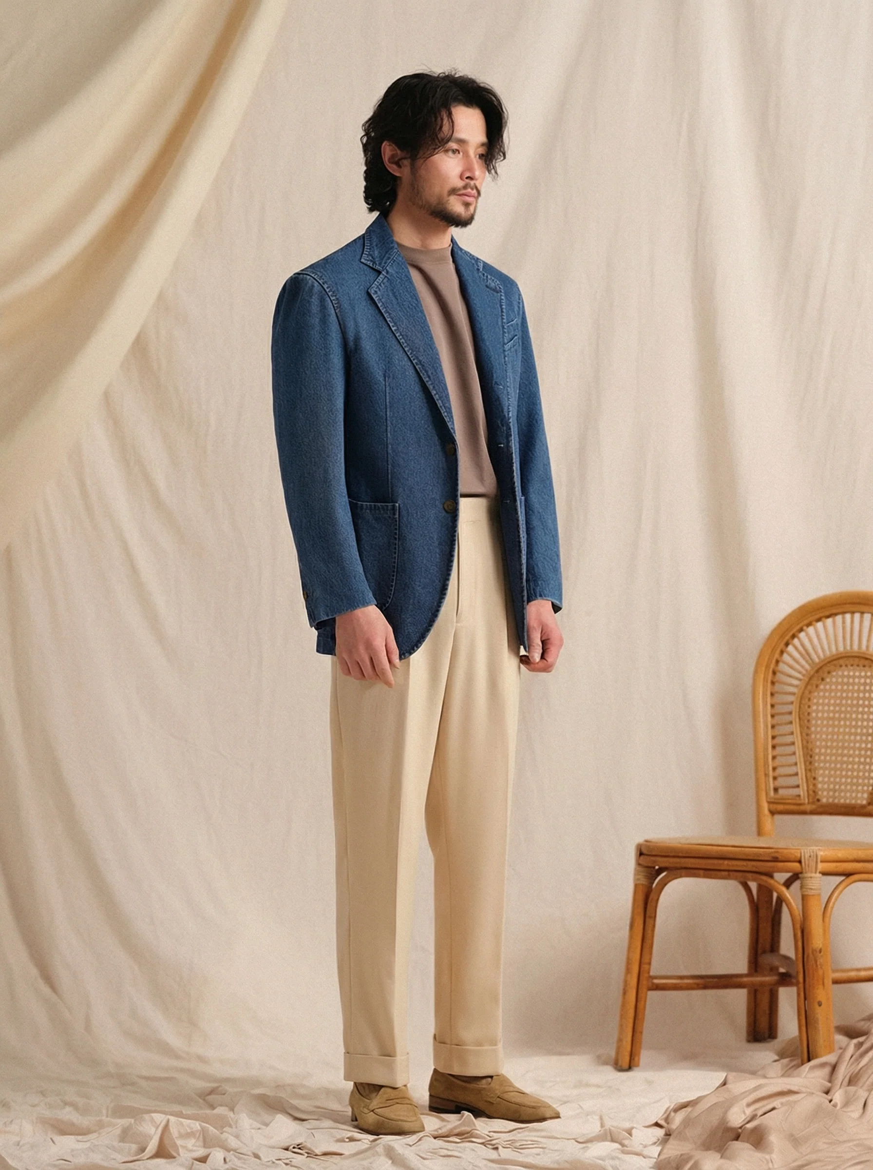 Cotton Denim Blazer - Image 4