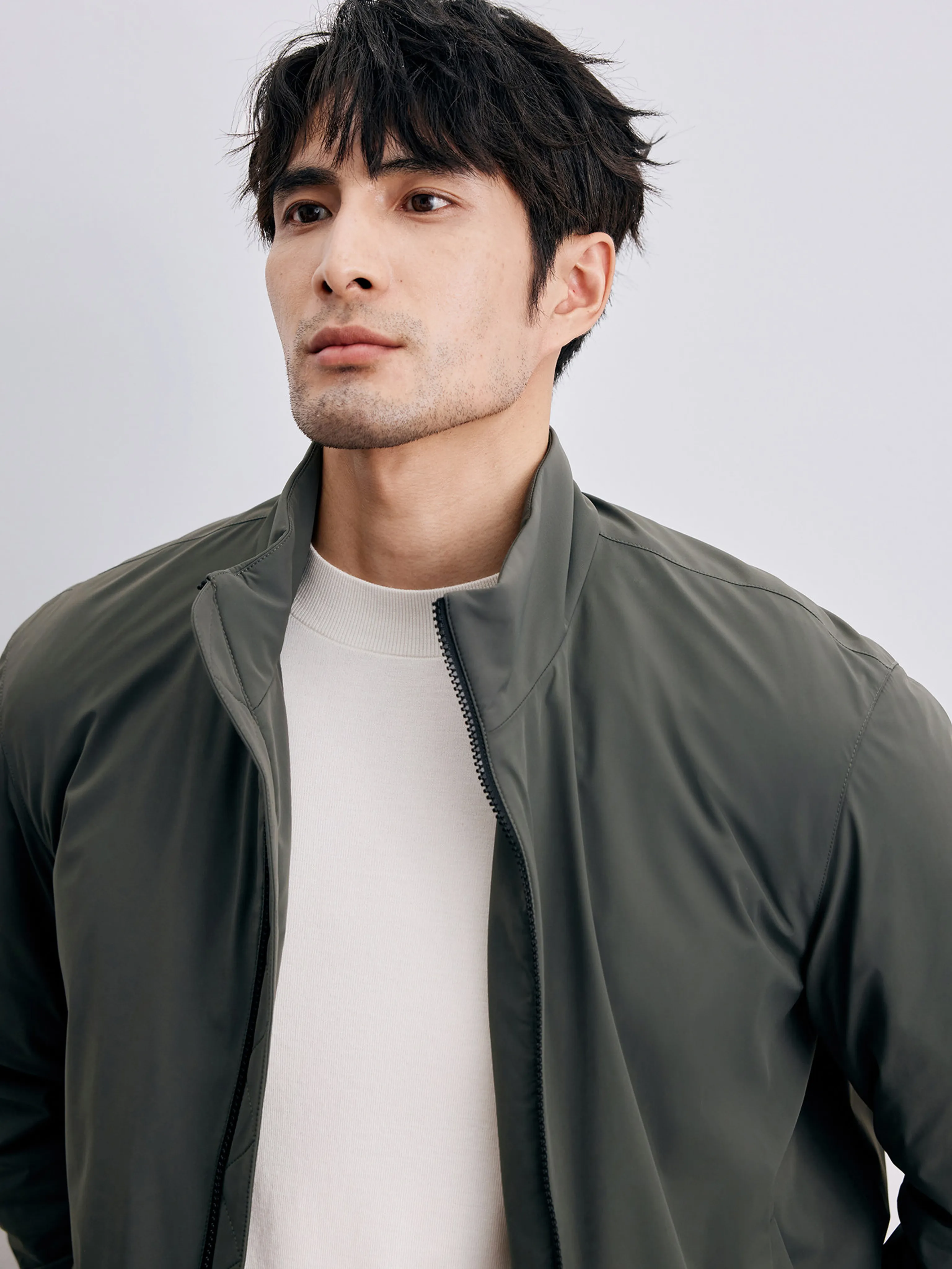Cotton-Filled Stand-Collar Zip Jacket - Image 4