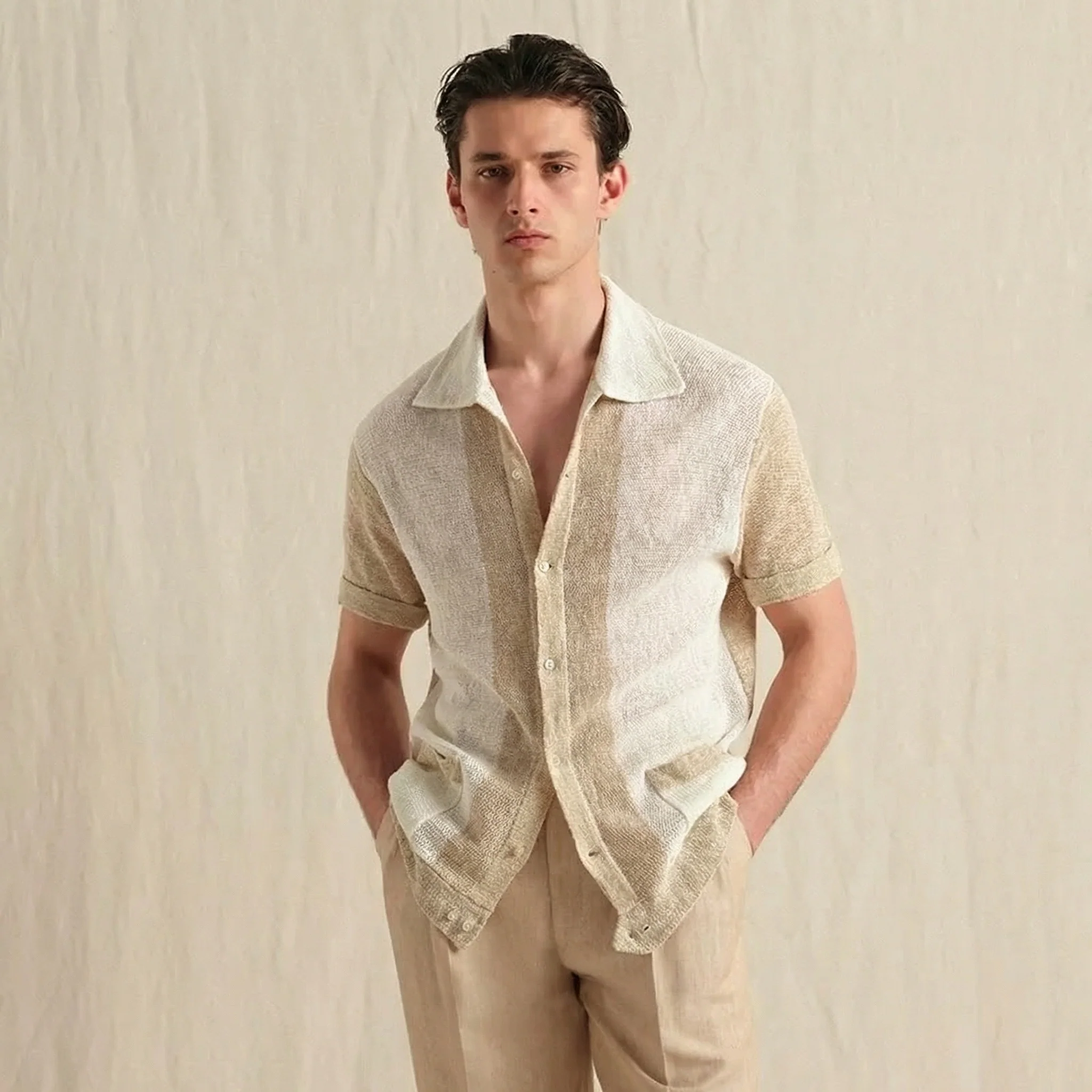 Cotton Linen Knit Shirt - Image 5