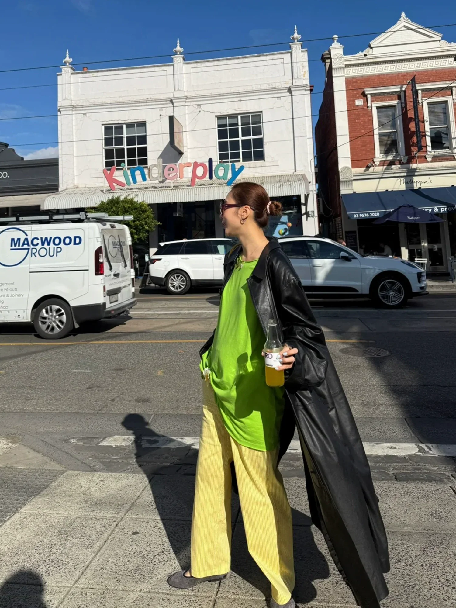 Cotton-Linen Rolled-Edge Oversized Long-Sleeve Tee - Image 2