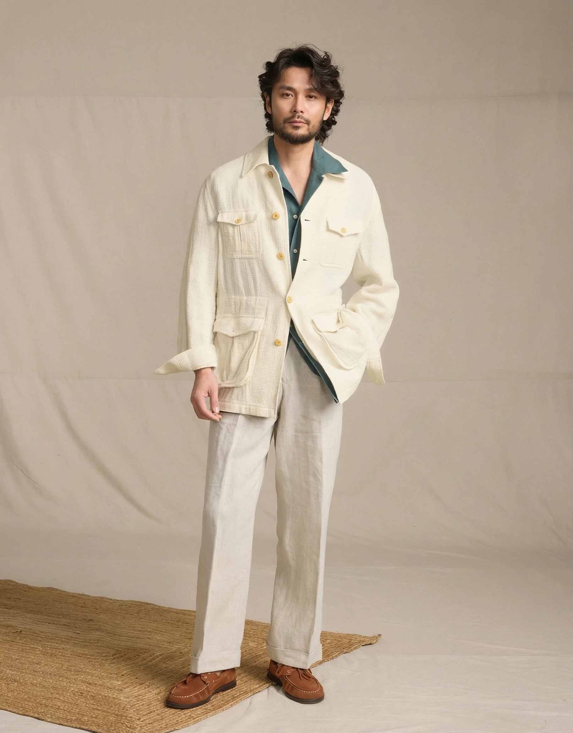 Cotton-Linen Safari Jacket - Image 2