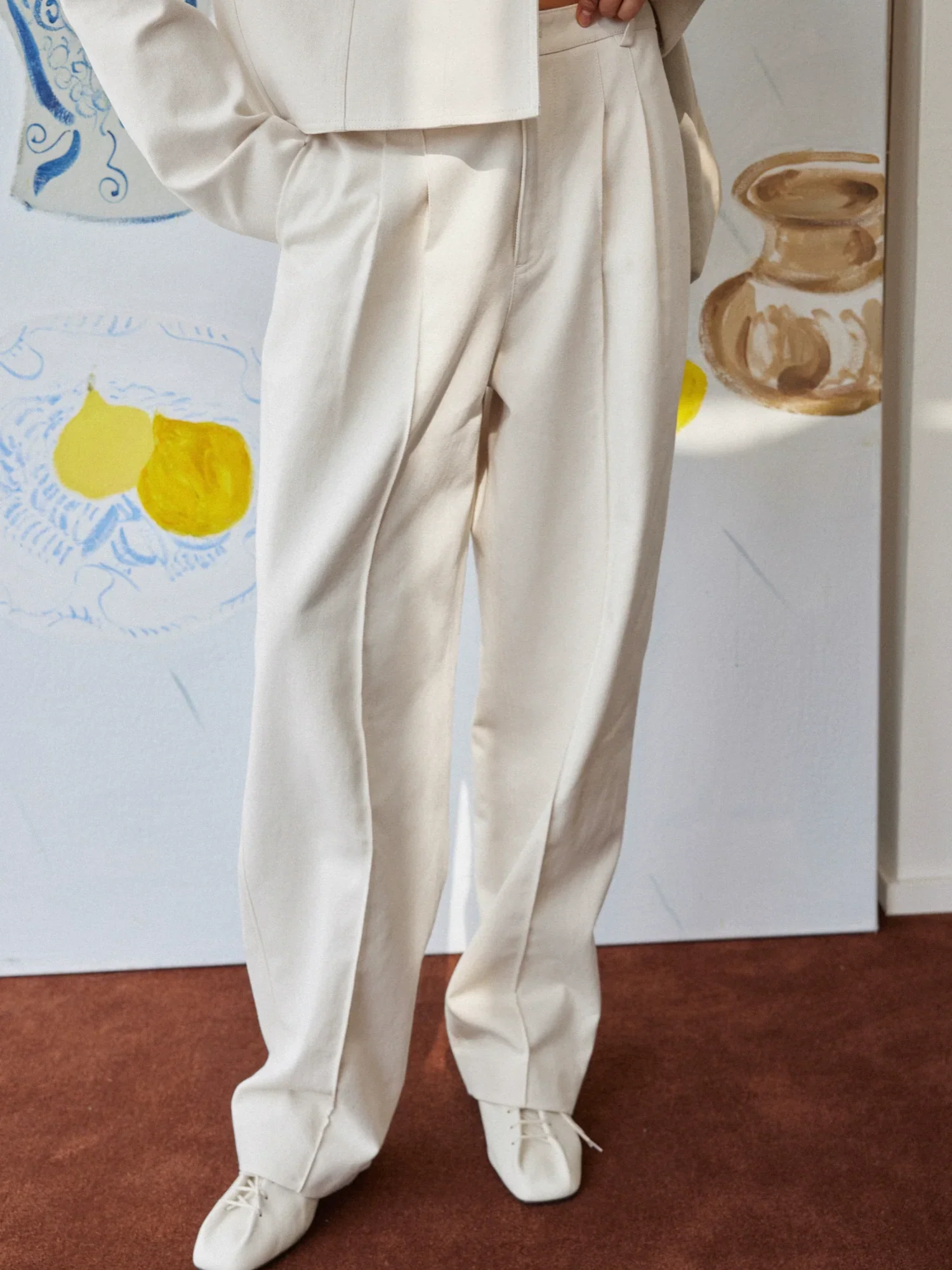 Cottonseed Twill Work Jacket & Wide-Leg Trousers - Image 3