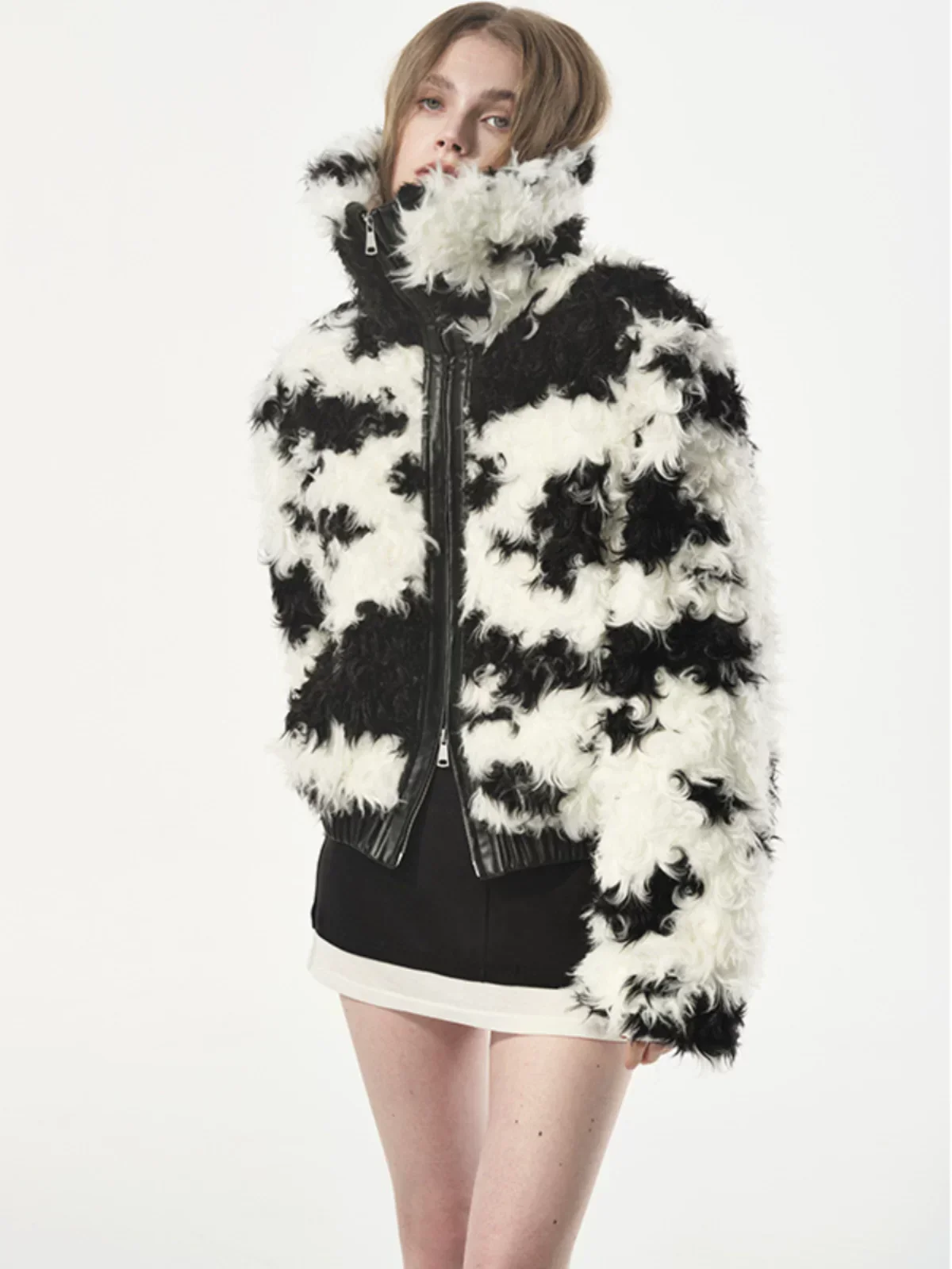 Cow Print Fur Jacket - Image 4