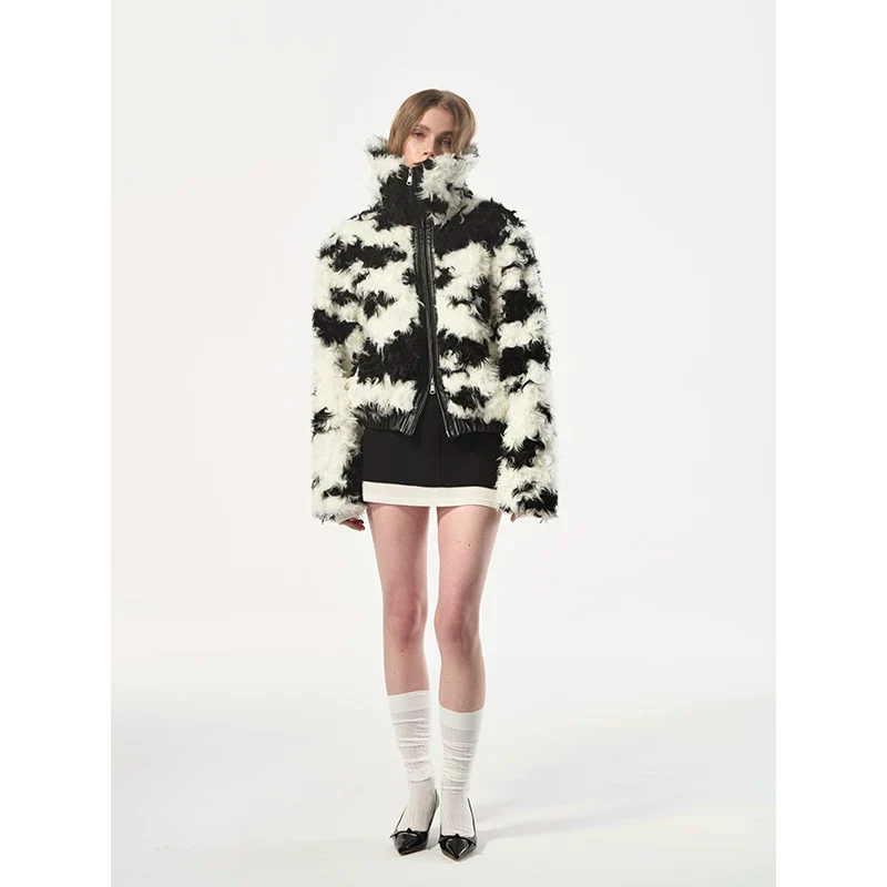 Cow Print Fur Jacket - Image 6