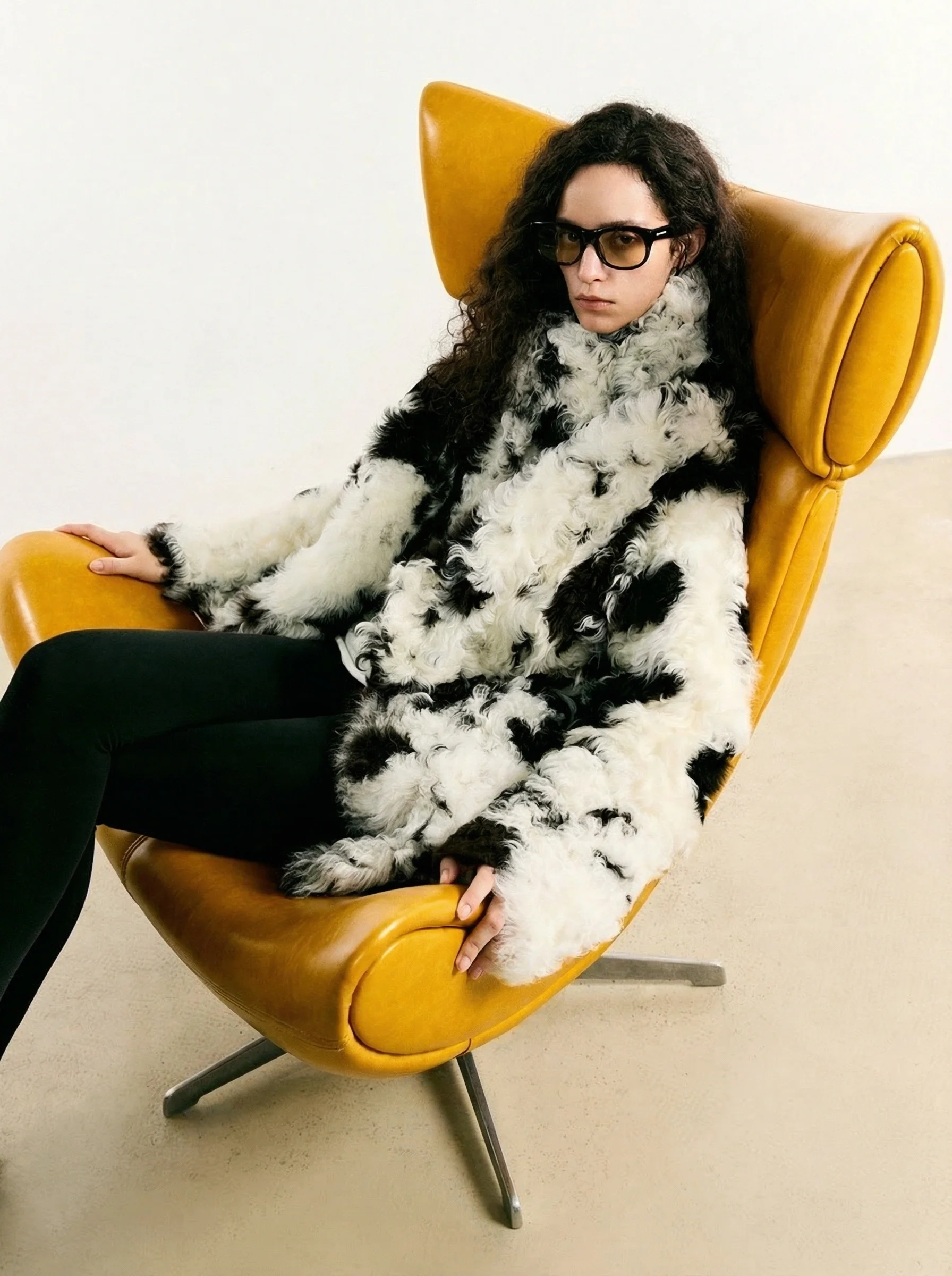 Cow-Print Tigrado Shearling Coat - Image 6