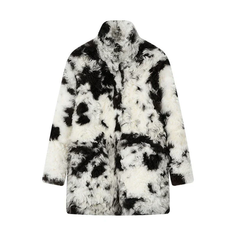 Cow-Print Tigrado Shearling Coat - Image 7