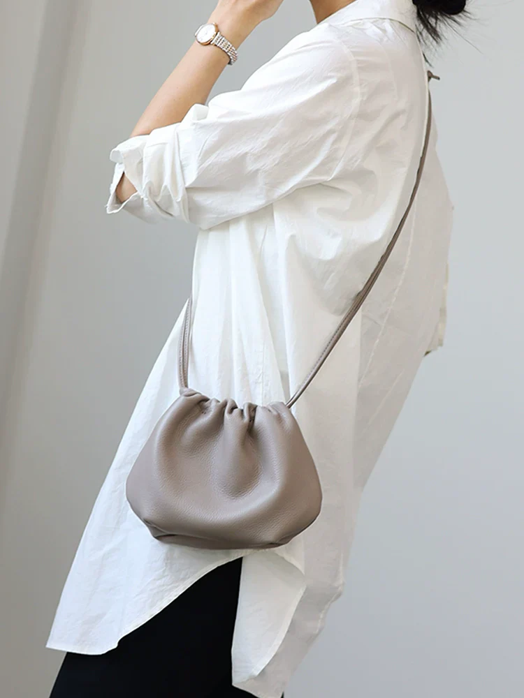 Cowhide Drawstring Mini Pouch - Image 5