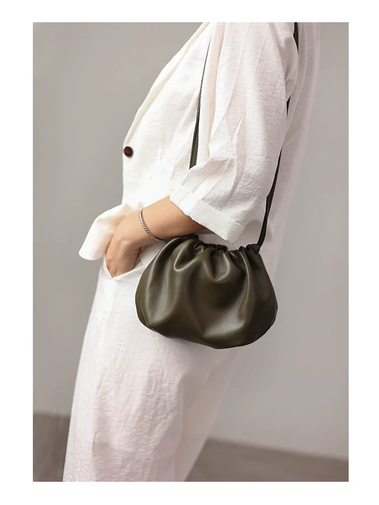 Cowhide Drawstring Mini Pouch - Image 6