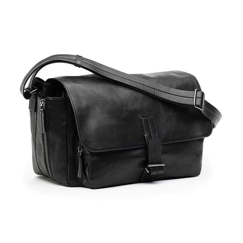 Cowhide Leather Crossbody Messenger Bag - Image 7