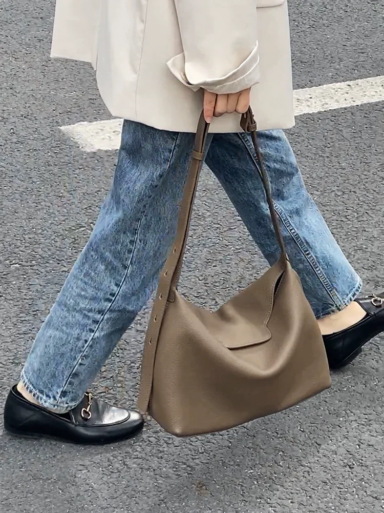 Cowhide Leather Hobo Tote - Image 2