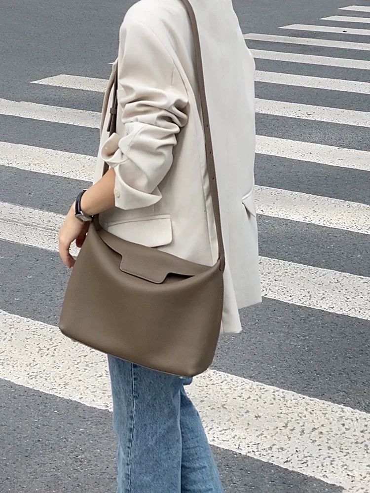 Cowhide Leather Hobo Tote - Image 3