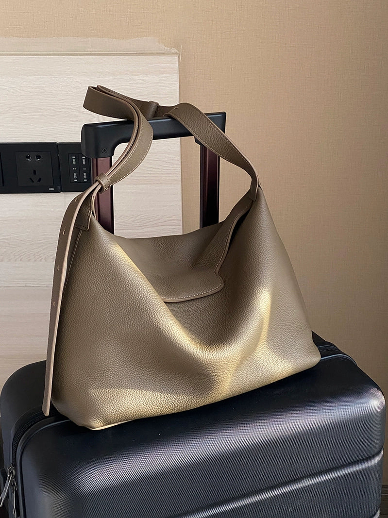 Cowhide Leather Hobo Tote - Image 5