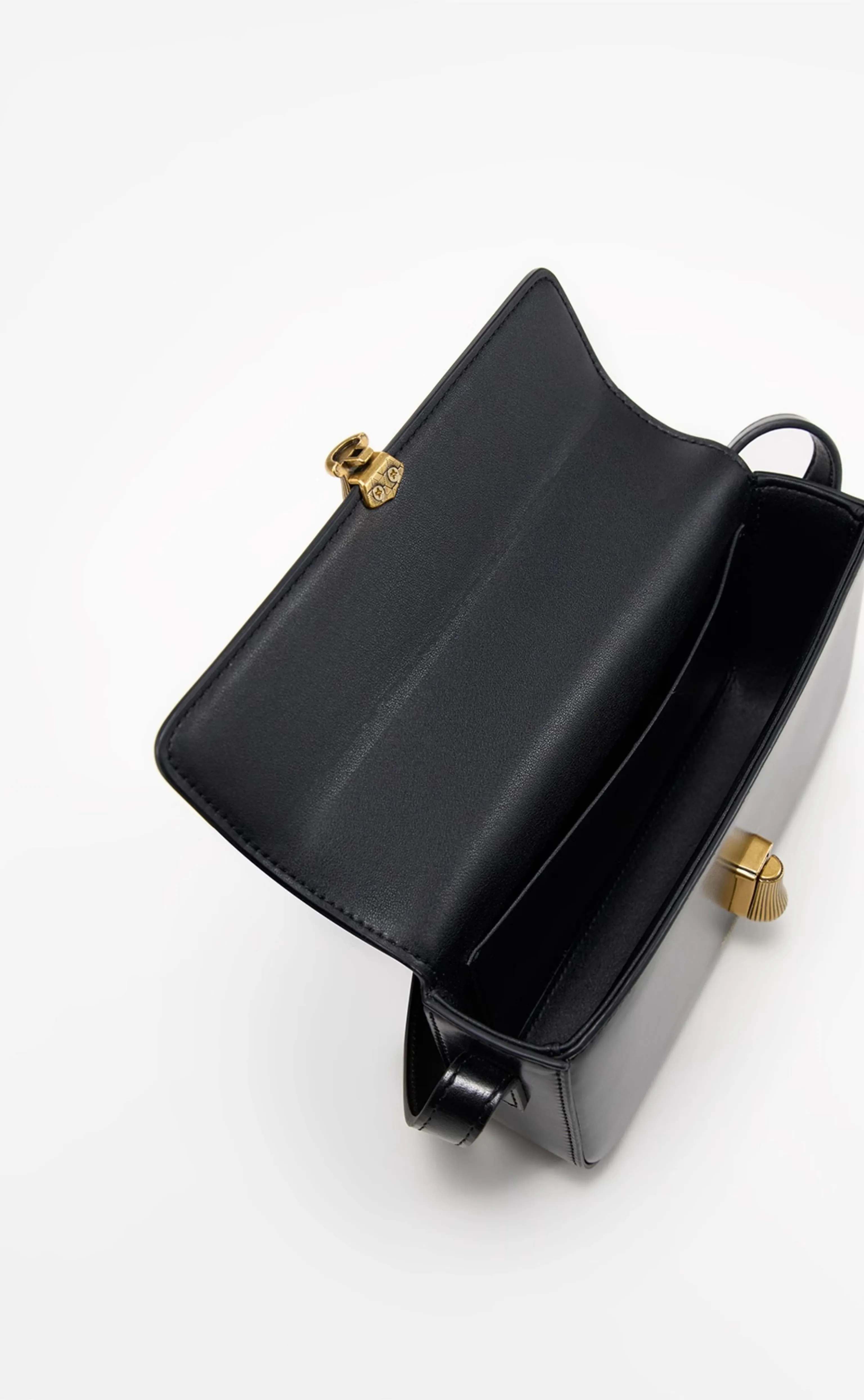 Cowhide Lock Shoulder Bag - Image 5