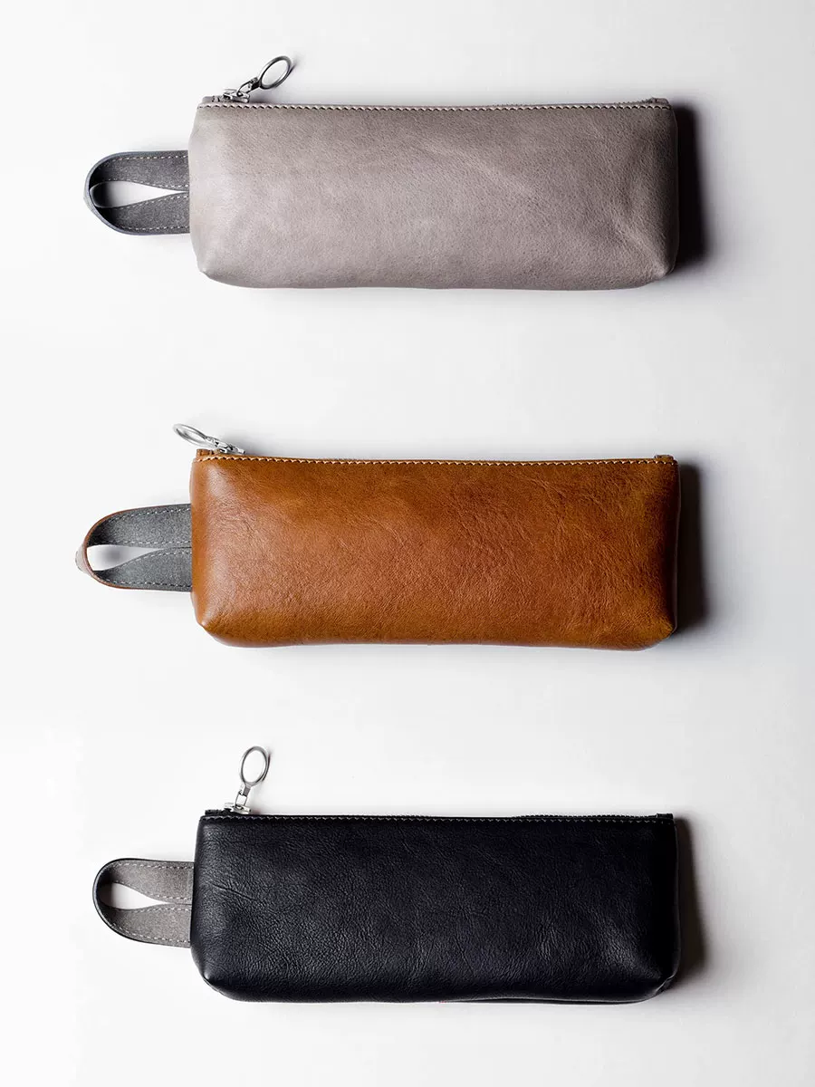 Cowhide Zip Wristlet Pouch - Image 5