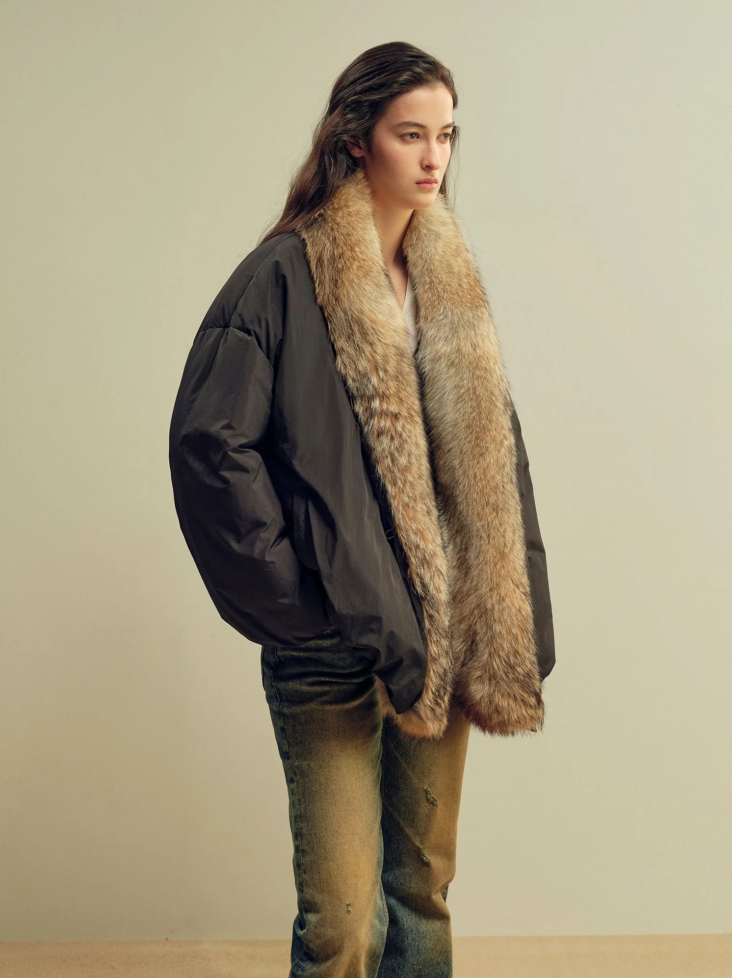 Coyote Fur Collar Down Parka - Image 6