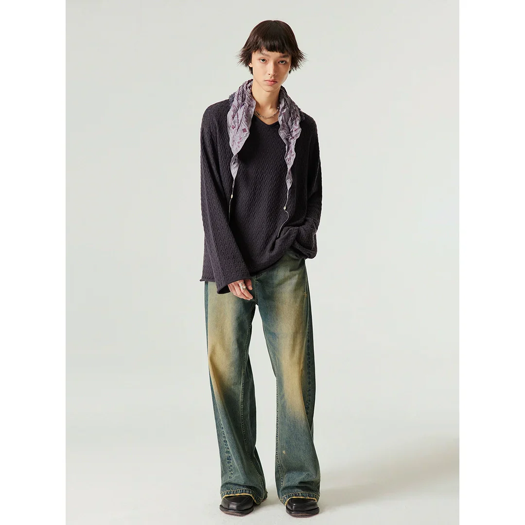 Creased Drawstring Silk Scarf - Image 2