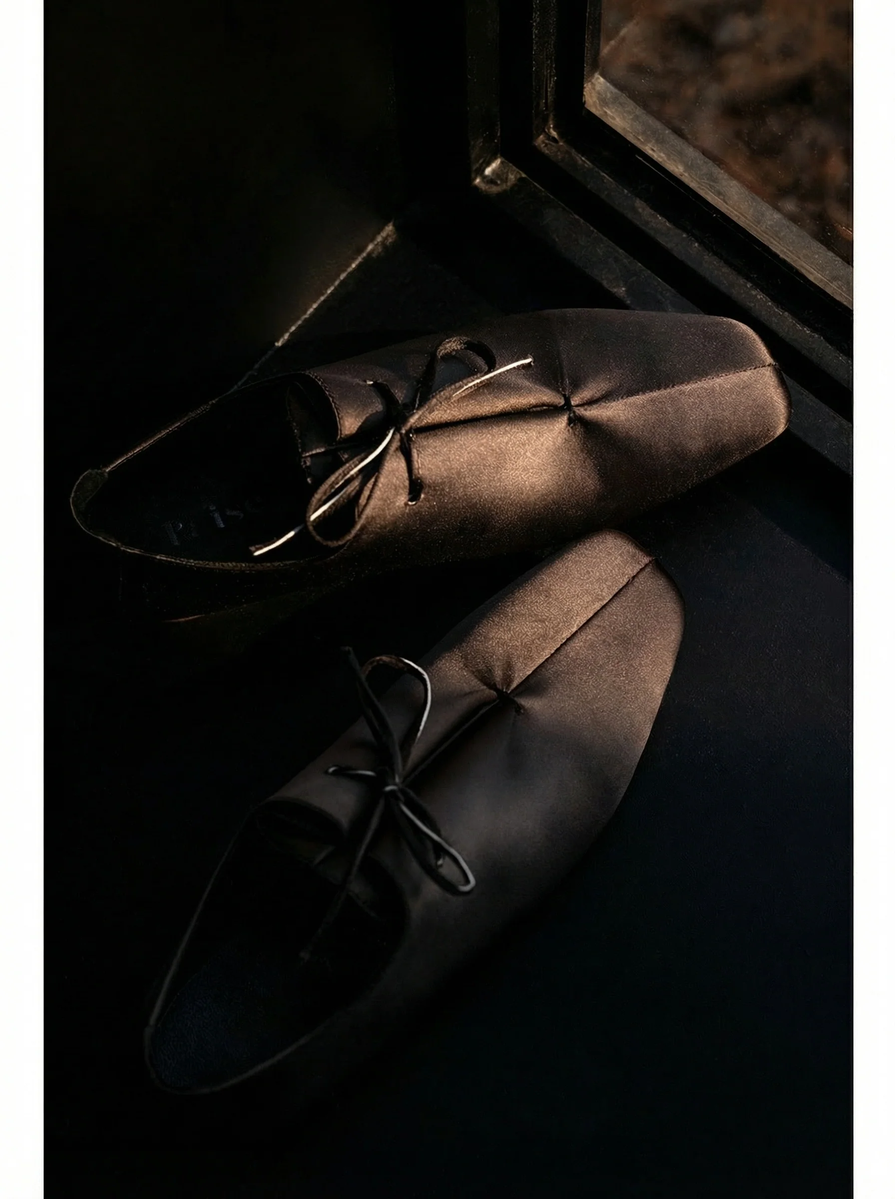 Crepe Cloud Lace-Up Flats