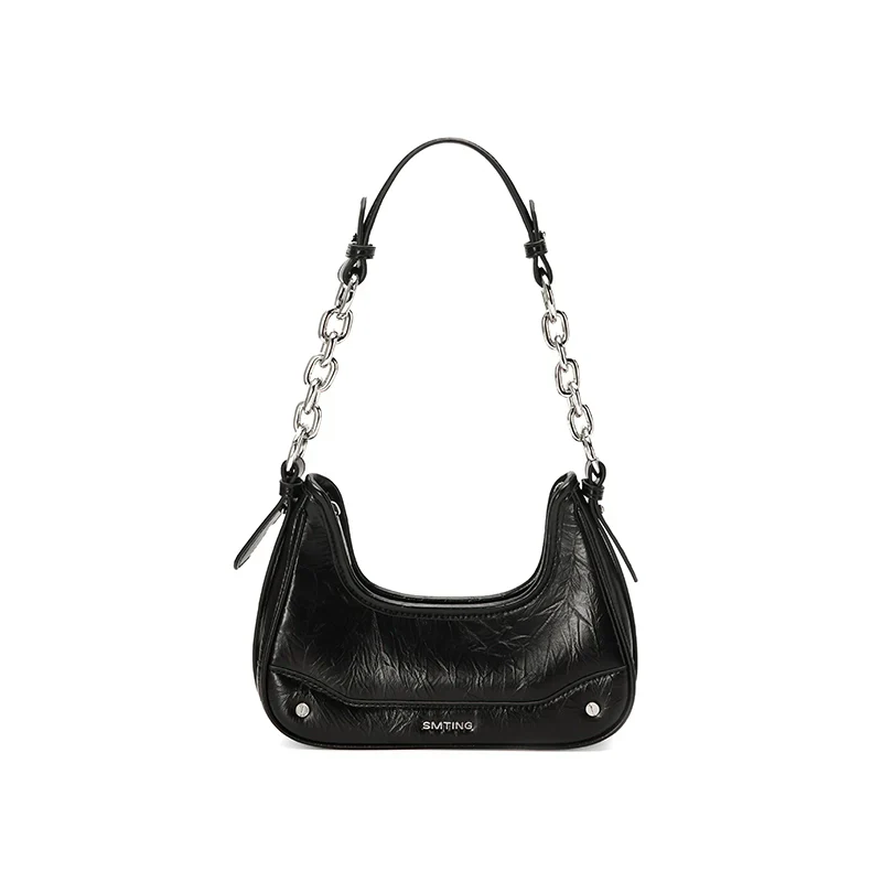 Crescent Denim Hobo Bag - Image 6