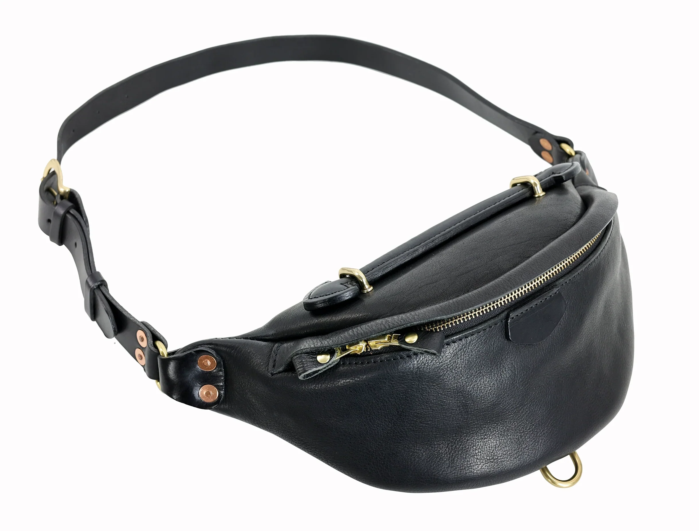 Crescent Leather Sling Bag - Image 8