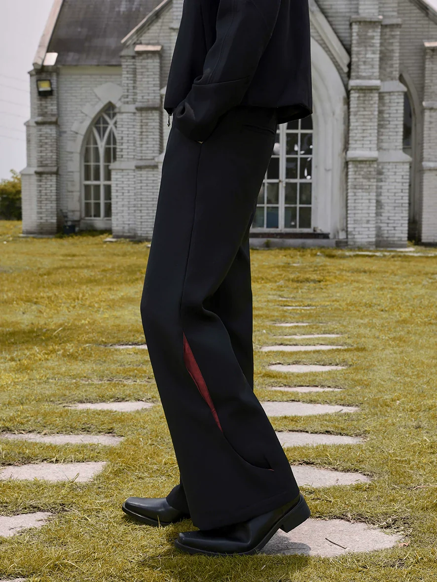 Crescent Moon Flared Trousers - Image 2