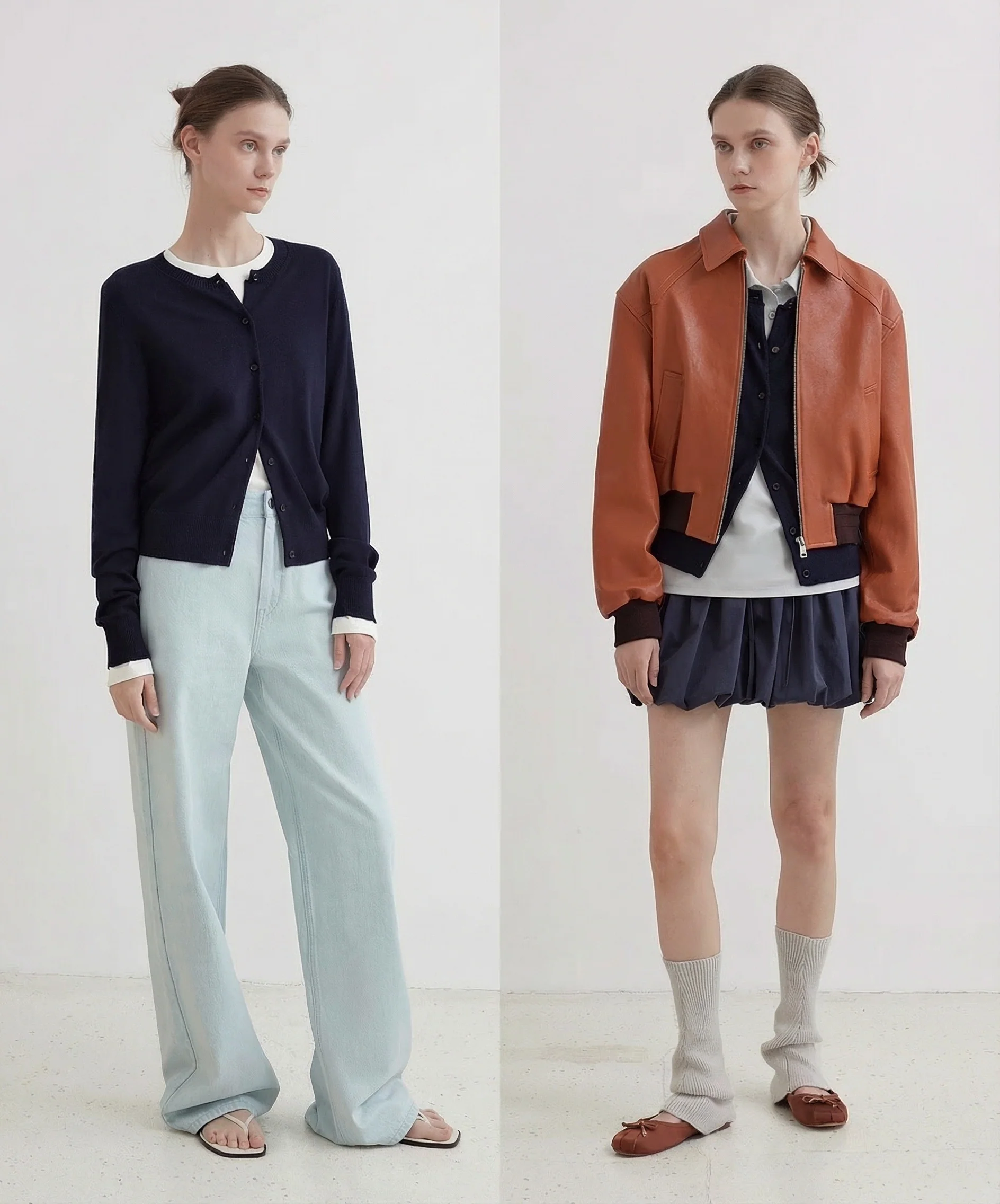 Crewneck Knit Vest & Cardigan Set - Image 2