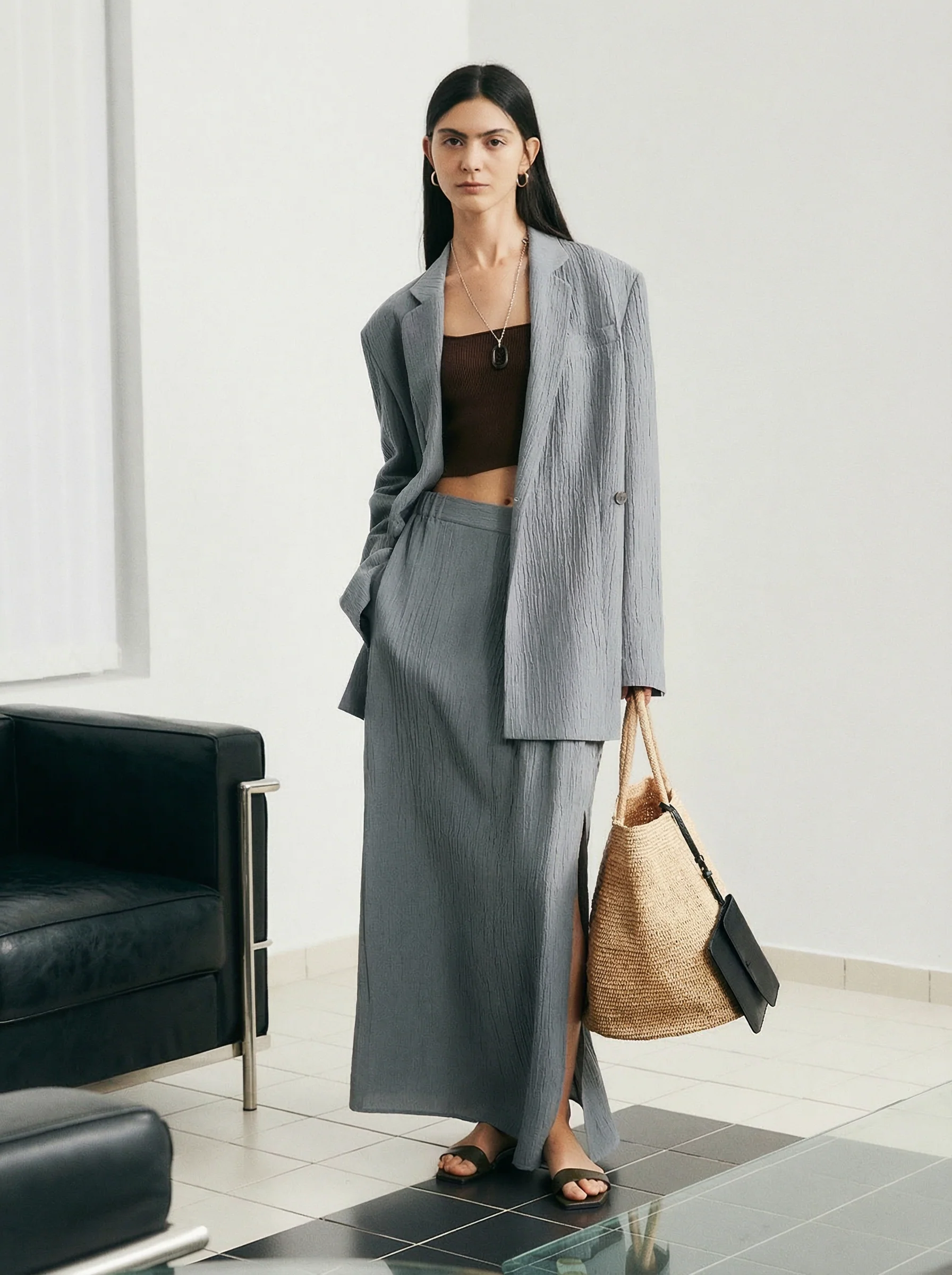 Crinkle Blazer Set - Image 8