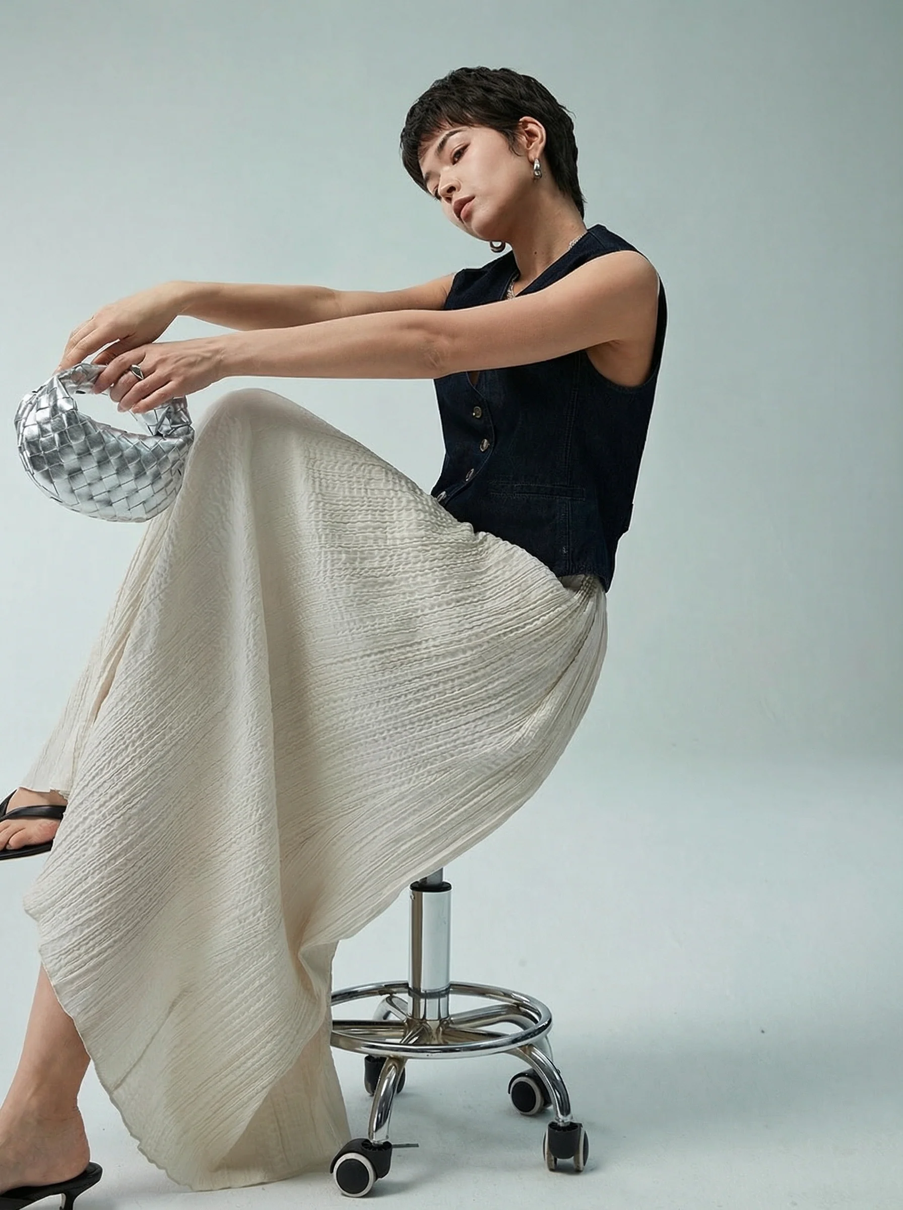 Crinkle Maxi Skirt - Image 4