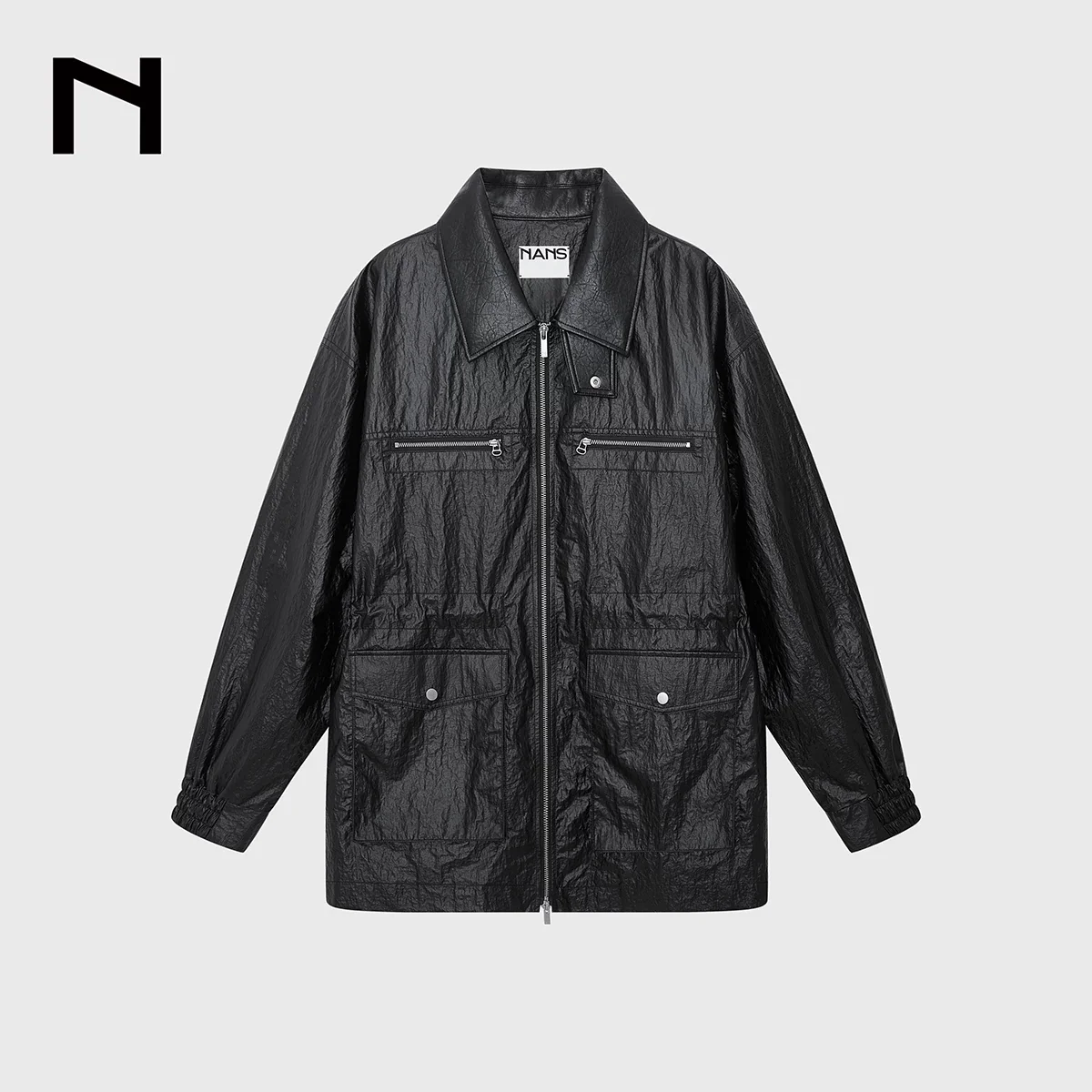 Crinkle Zip Utility Jacket - Image 7
