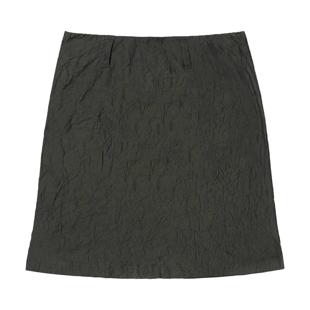 Crinkled A-Line Mini Skirt - Image 6