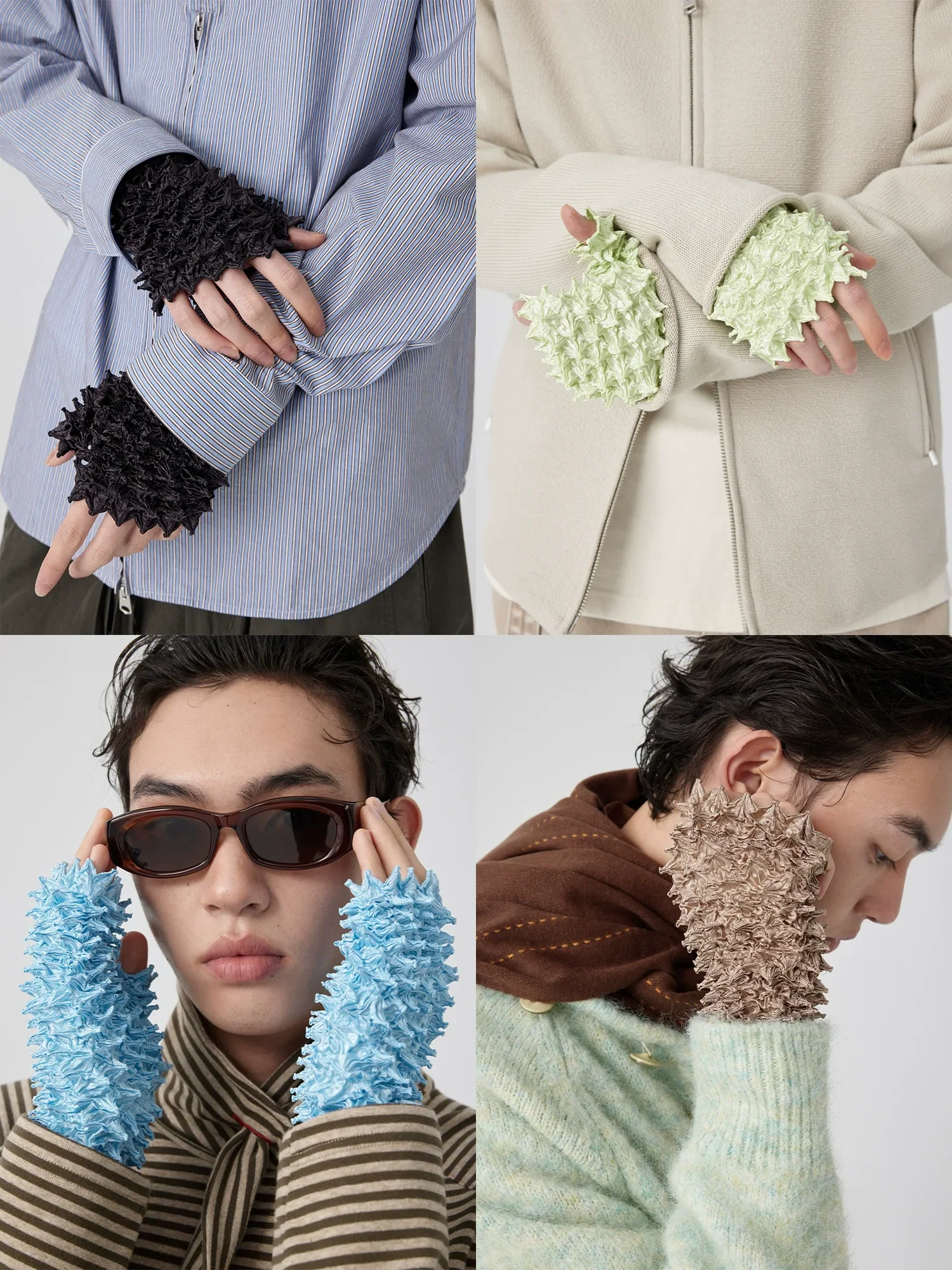 Crinkled Arm Warmers