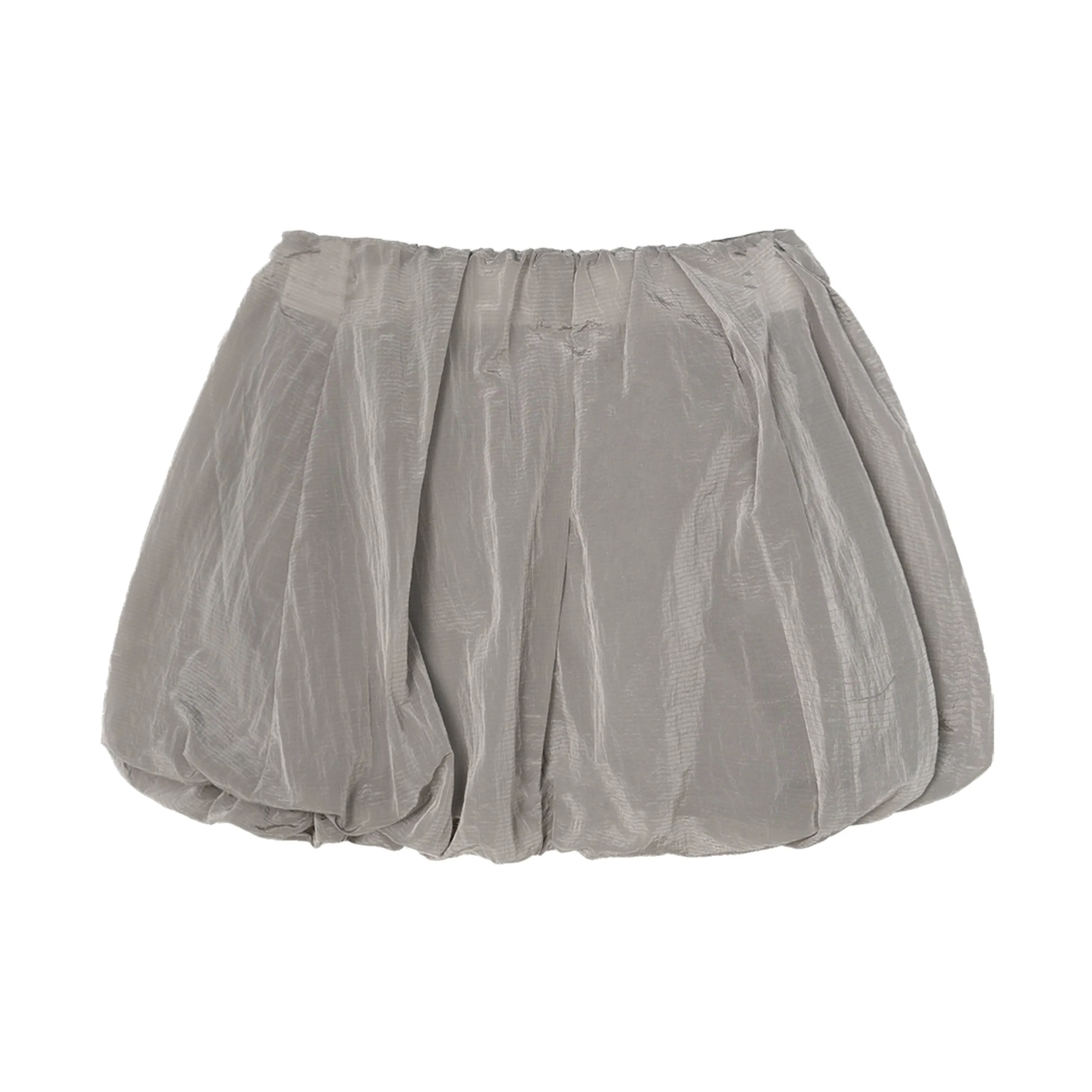 Crinkled Nylon Bubble Mini Skirt - Image 6