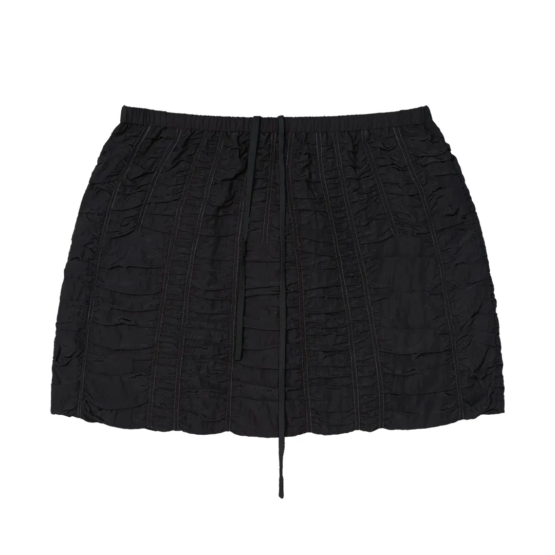 Crinkled Ruched Mini Skirt - Image 7