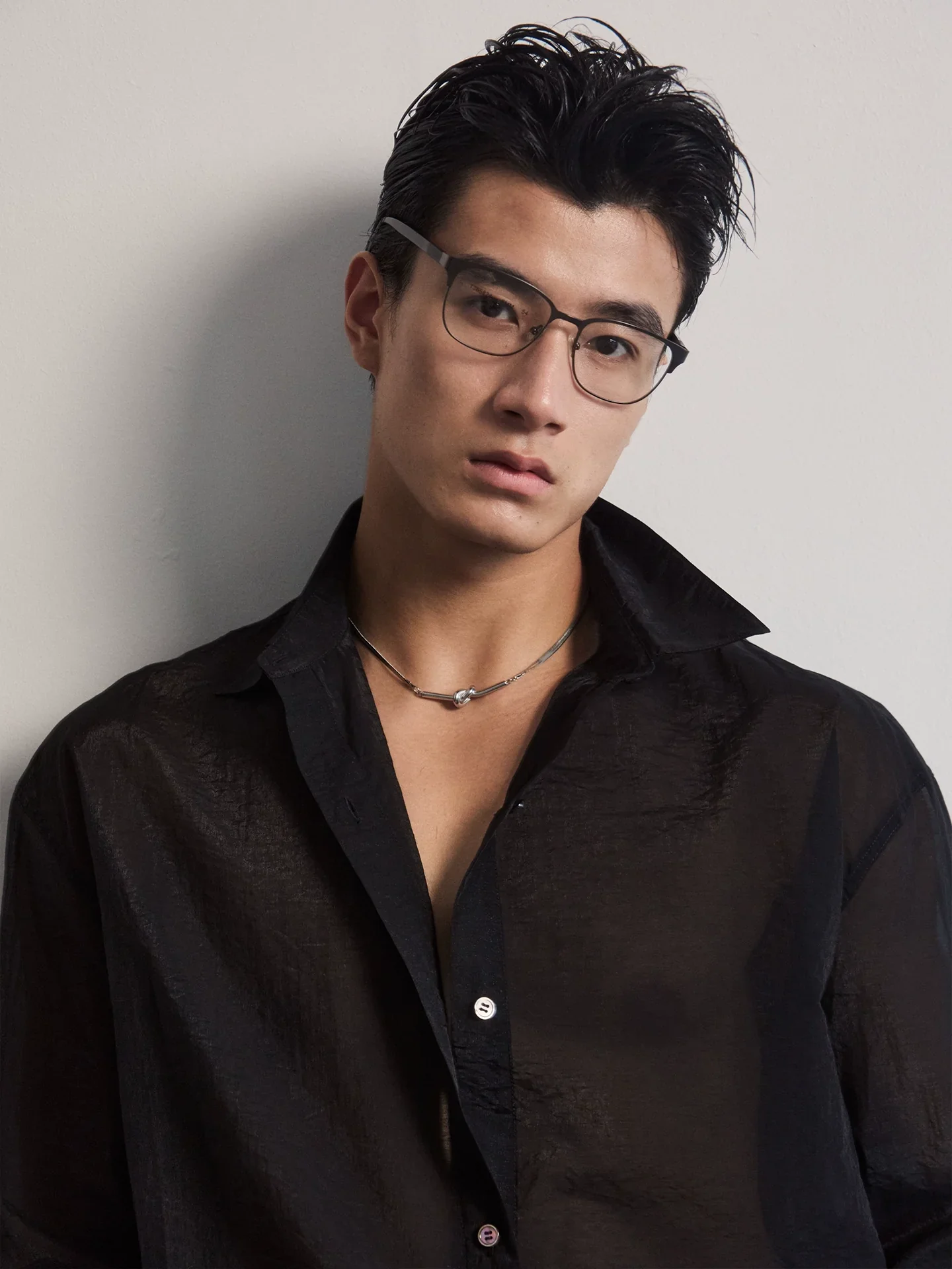 Crinkled Sheer Long-Sleeve Shirt - Image 4