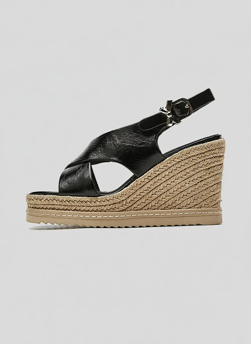 Crisscross Espadrille Wedge Sandals - Image 3