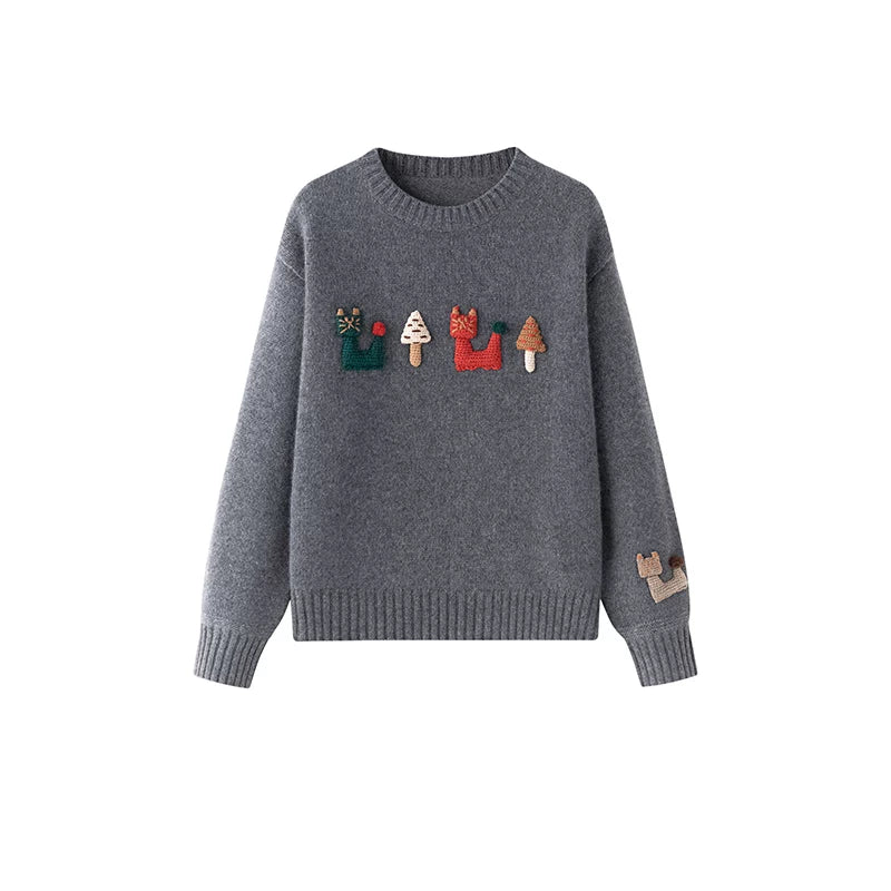 Crochet Appliqué Sweater - Image 8