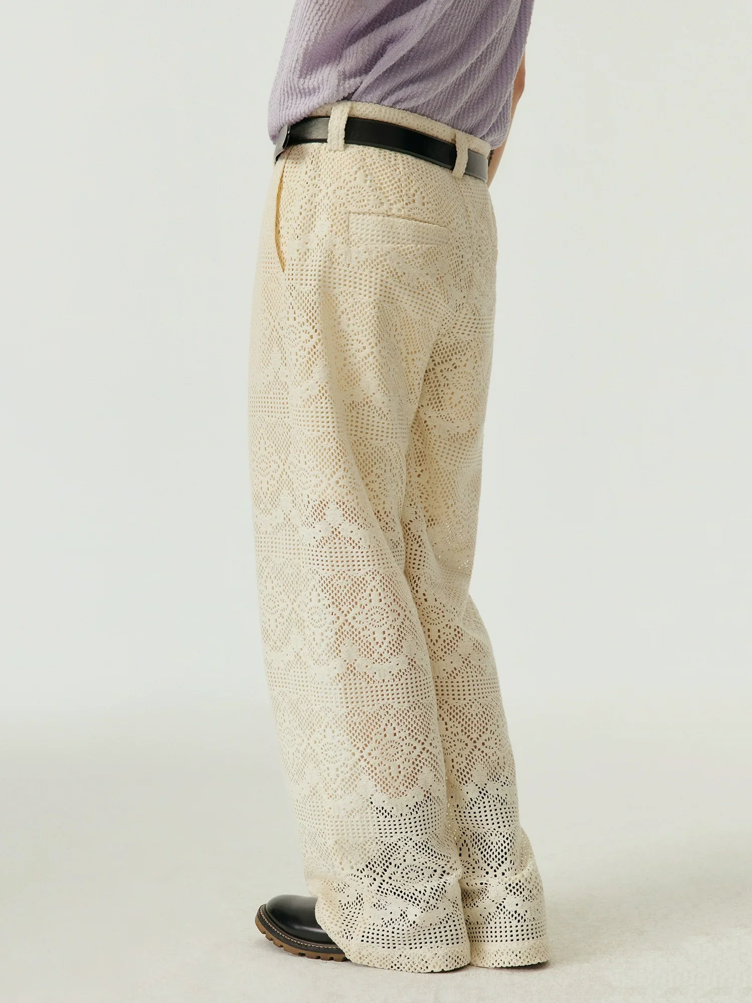 Crochet Lace Wide-Leg Trousers - Image 3