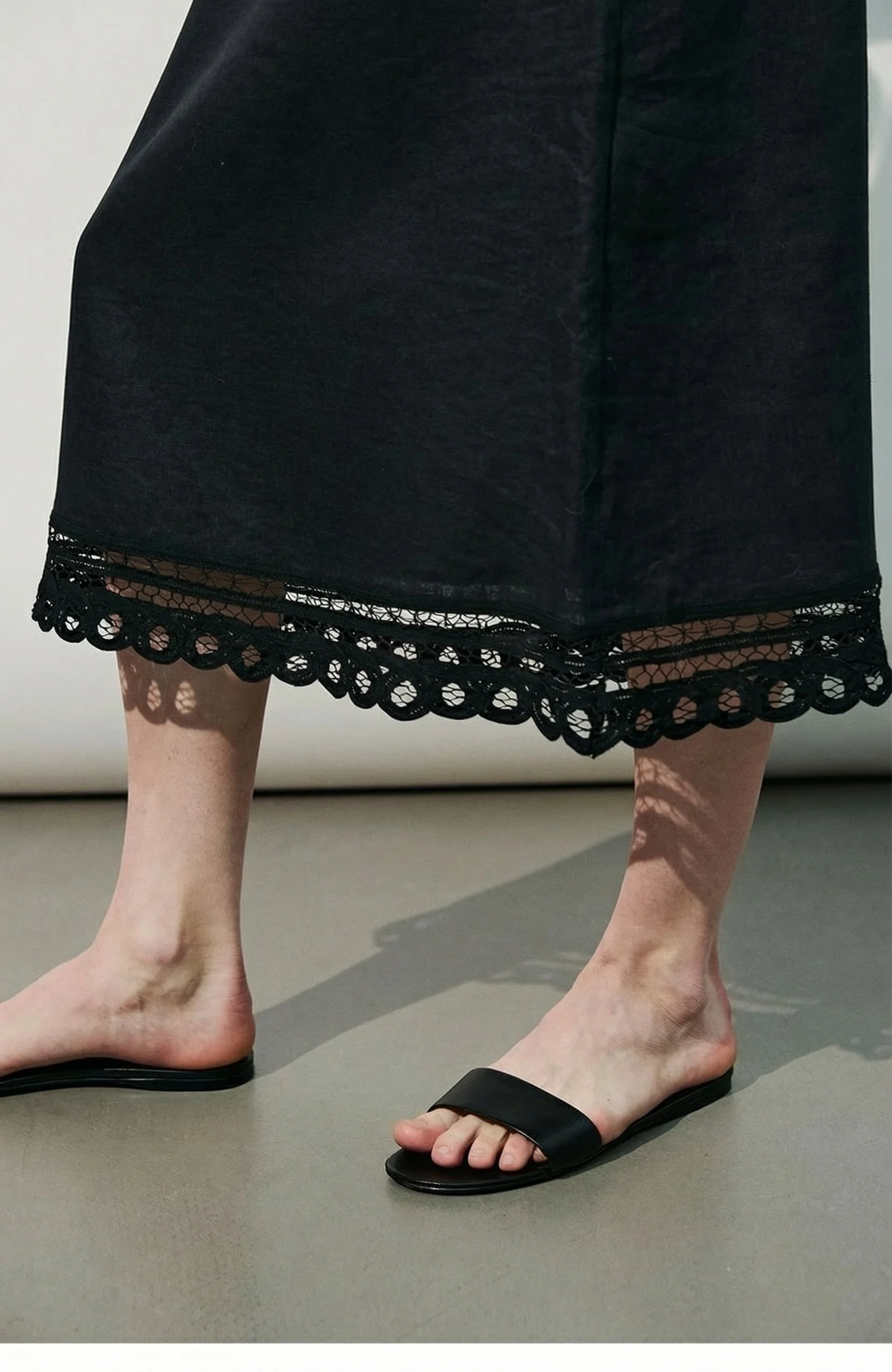 Crochet-Trim Linen Slip Dress - Image 2
