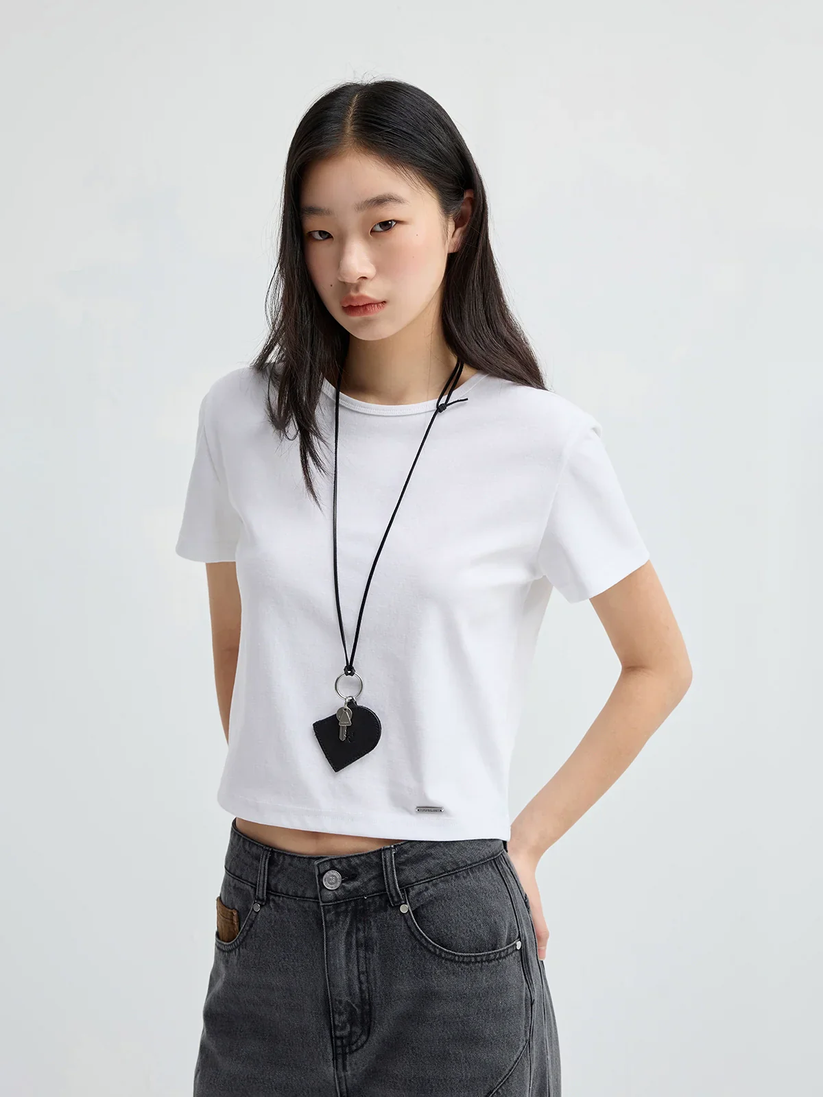 Cropped Crewneck T-Shirt - Image 2