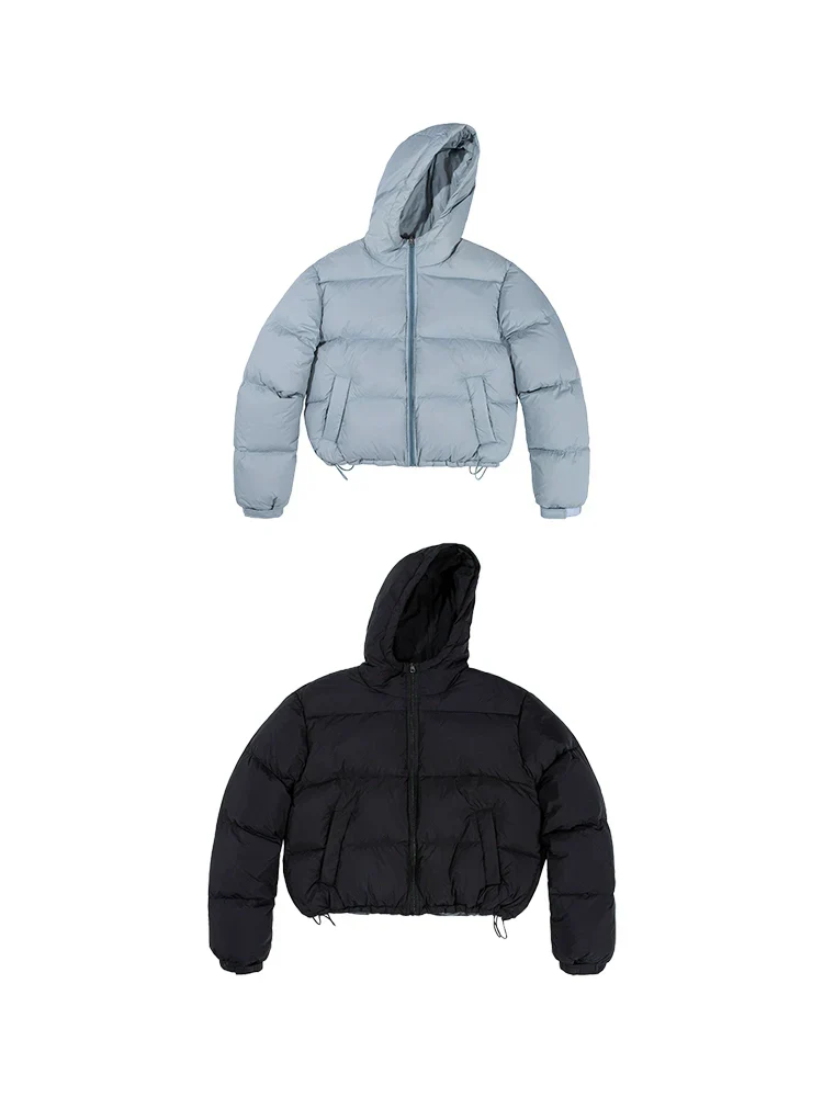 Cropped Hooded Down Jacket - Image 4