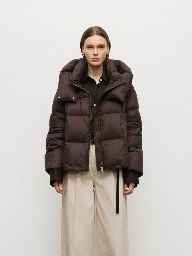 Cropped Hooded Puffer - Image 4