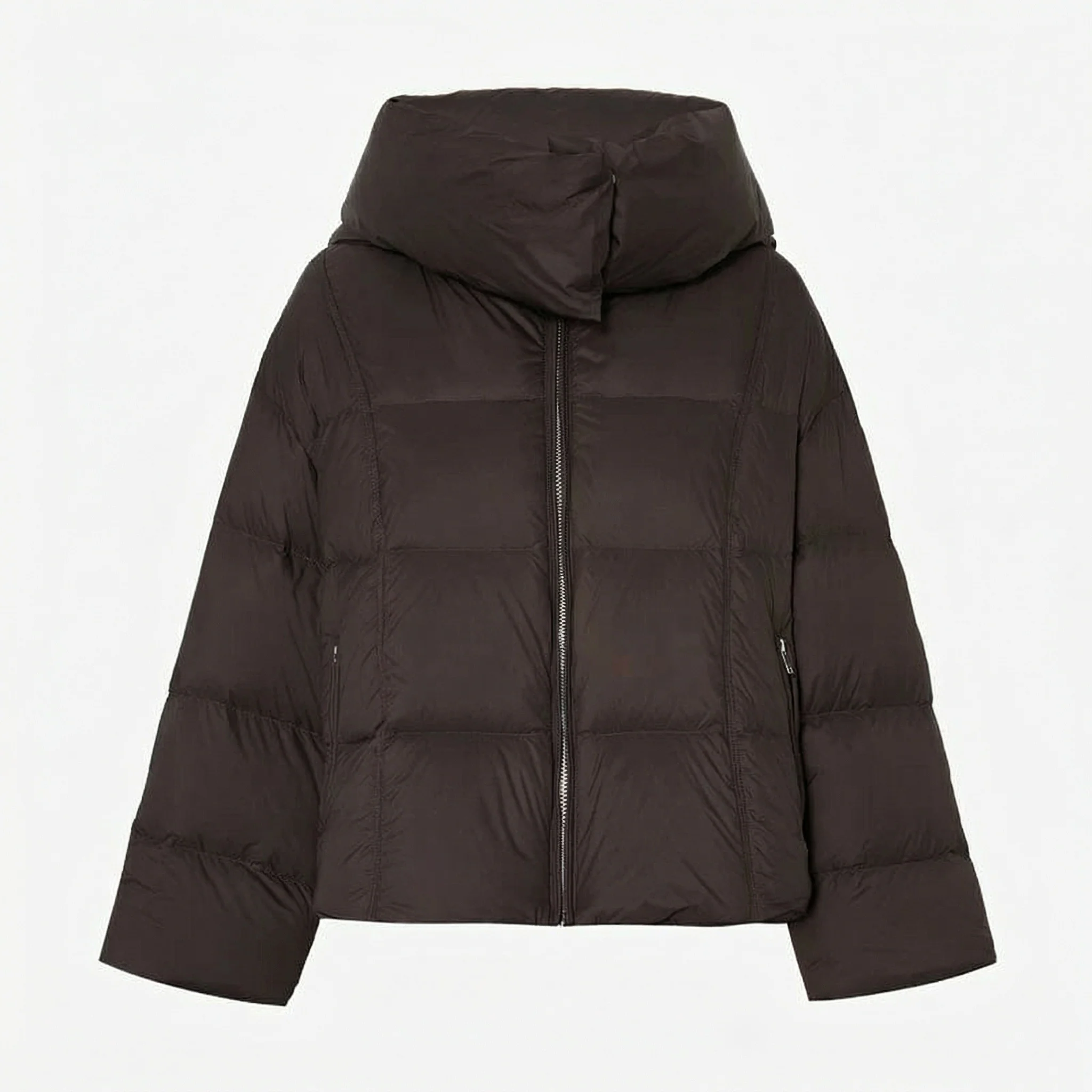 Cropped Hooded Puffer - Image 7