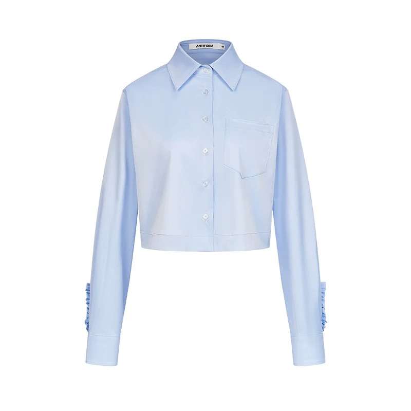 Cropped Lapel Shirt - Image 5