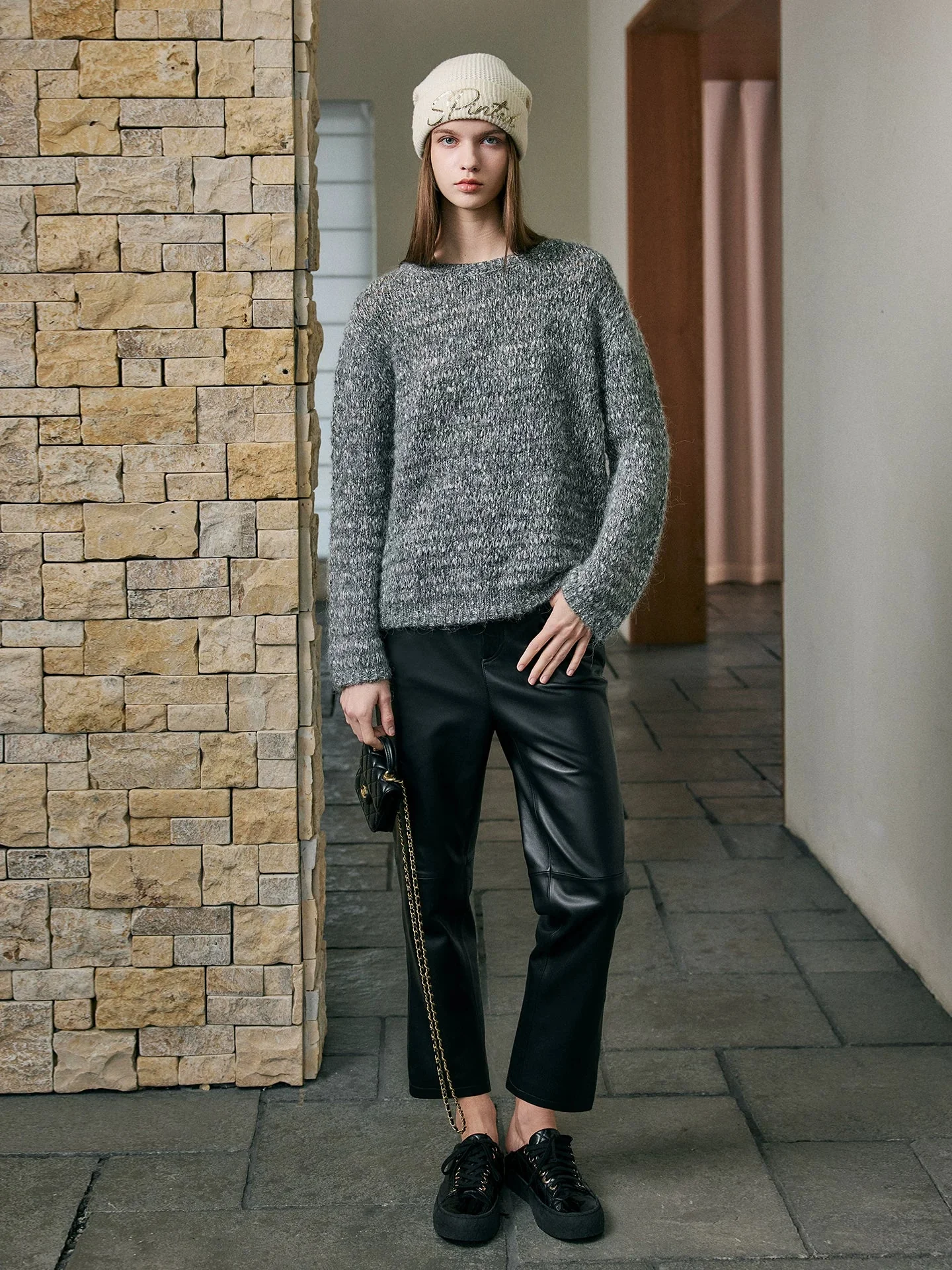 Cropped Leather-Look Pants - Image 3