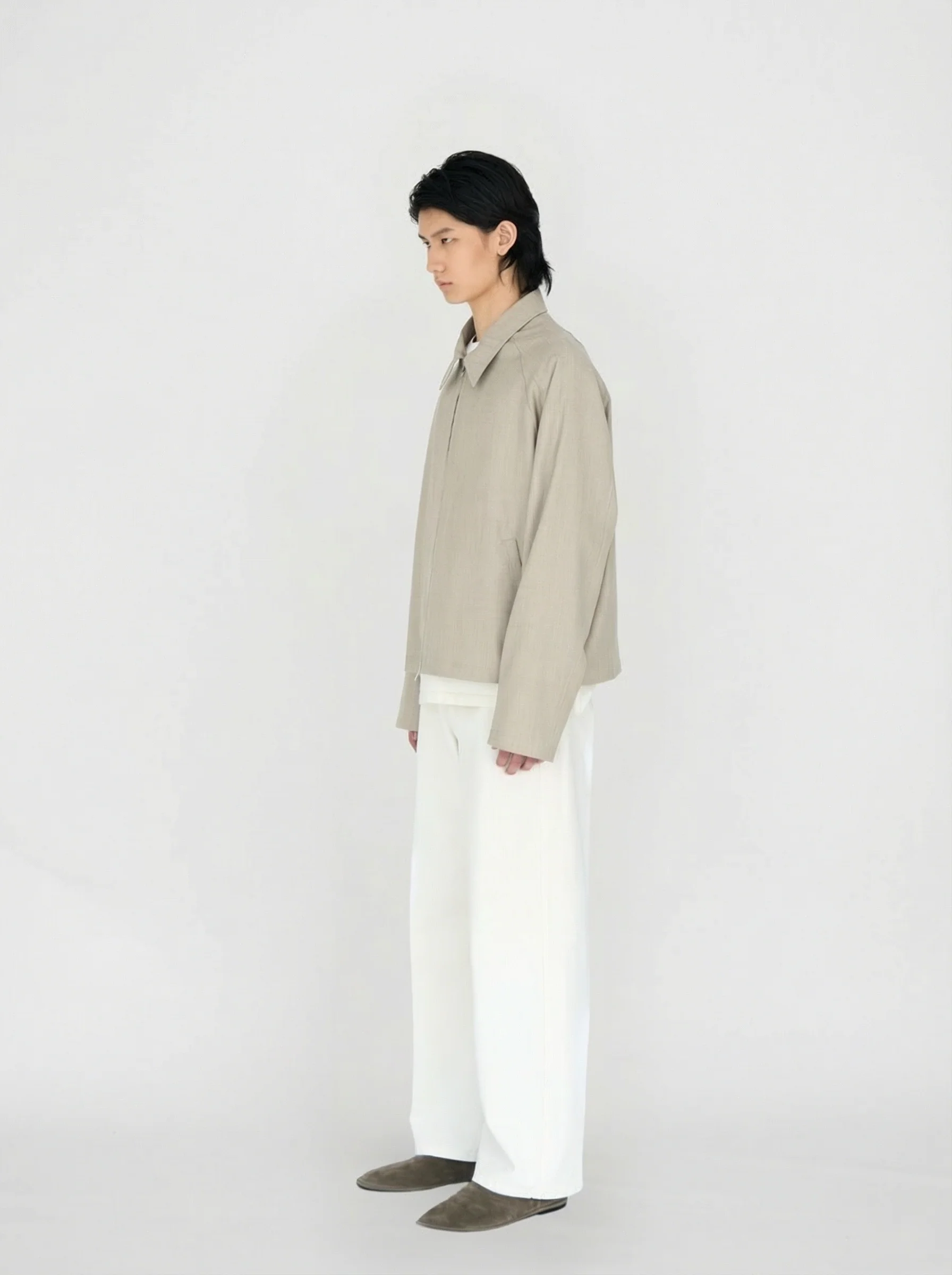 Cropped Merino Two-Way Zip Jacket - Image 5