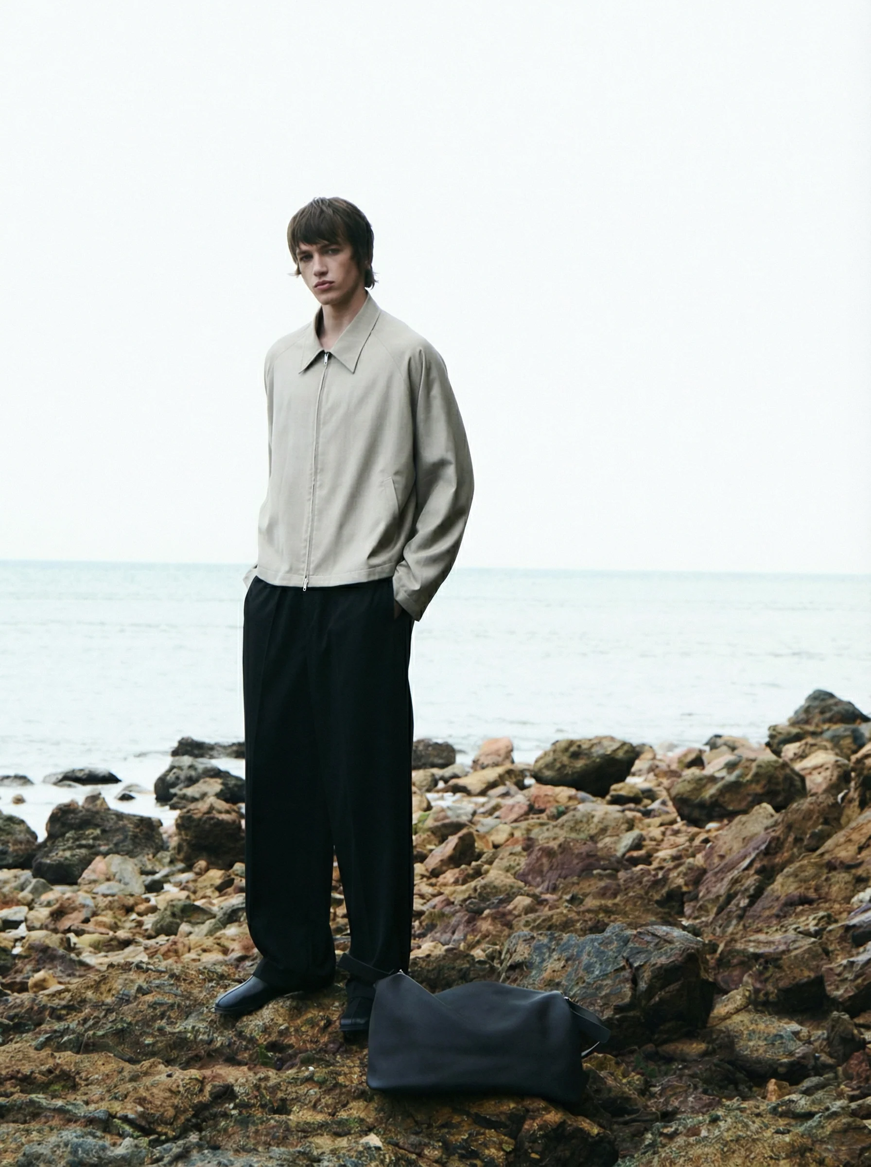 Cropped Merino Two-Way Zip Jacket - Image 6