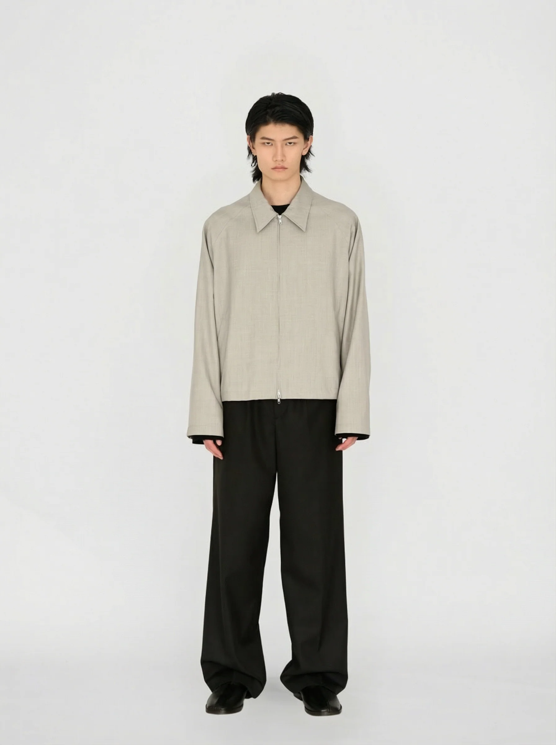 Cropped Merino Two-Way Zip Jacket - Image 7