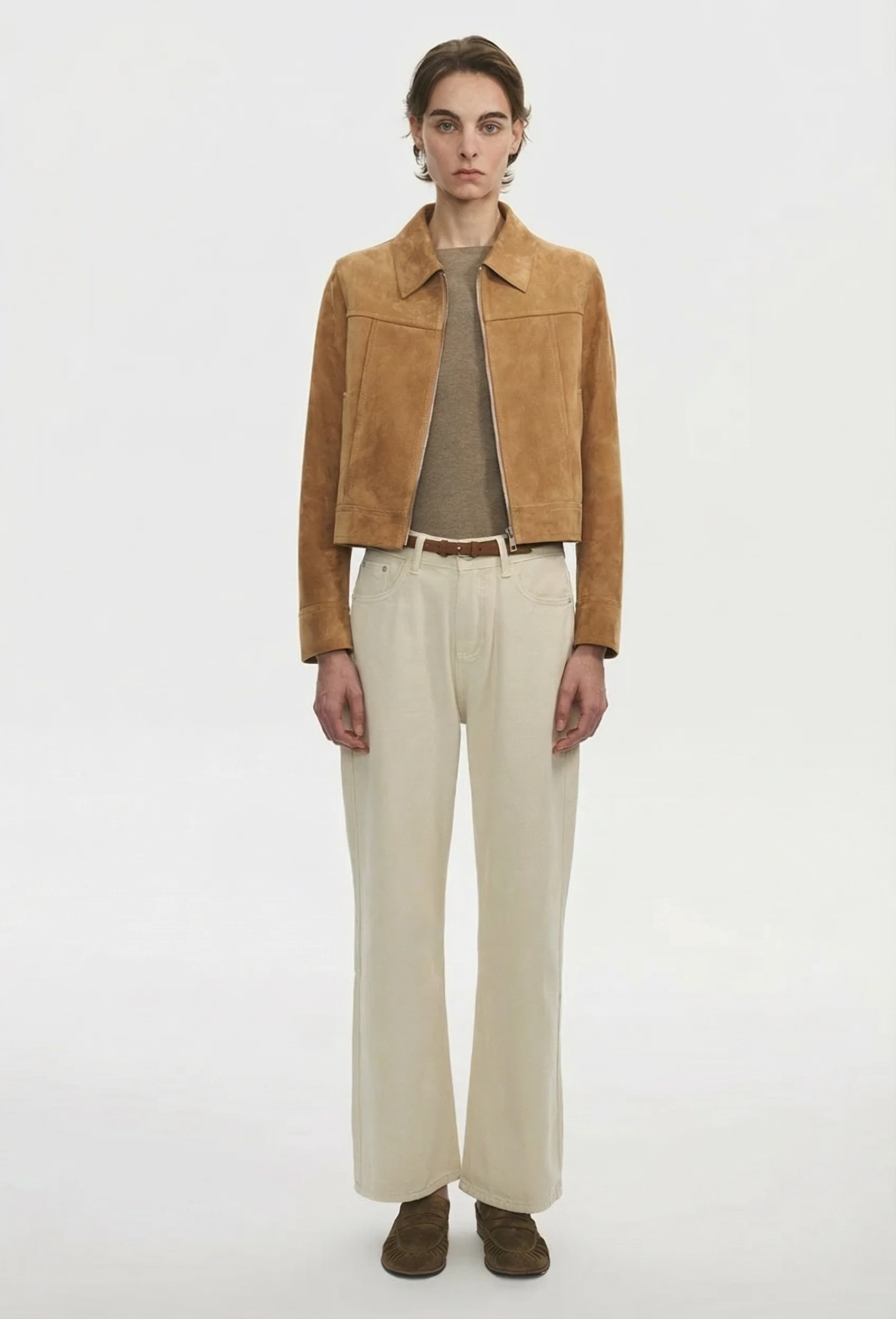 Cropped Suede Jacket - Image 2