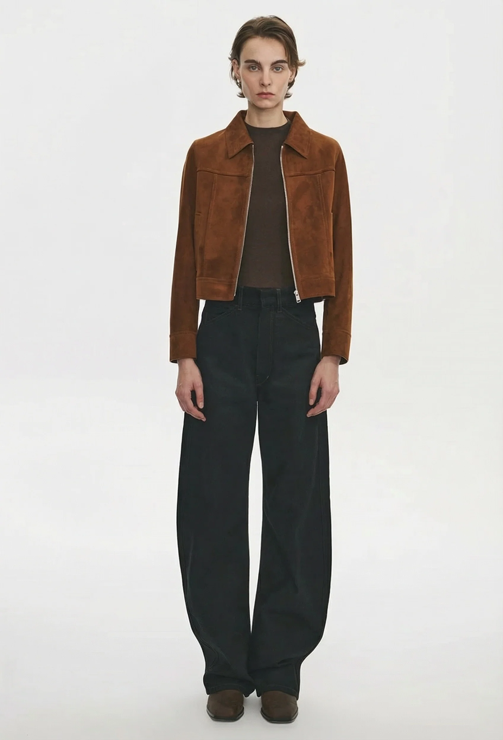 Cropped Suede Jacket - Image 2