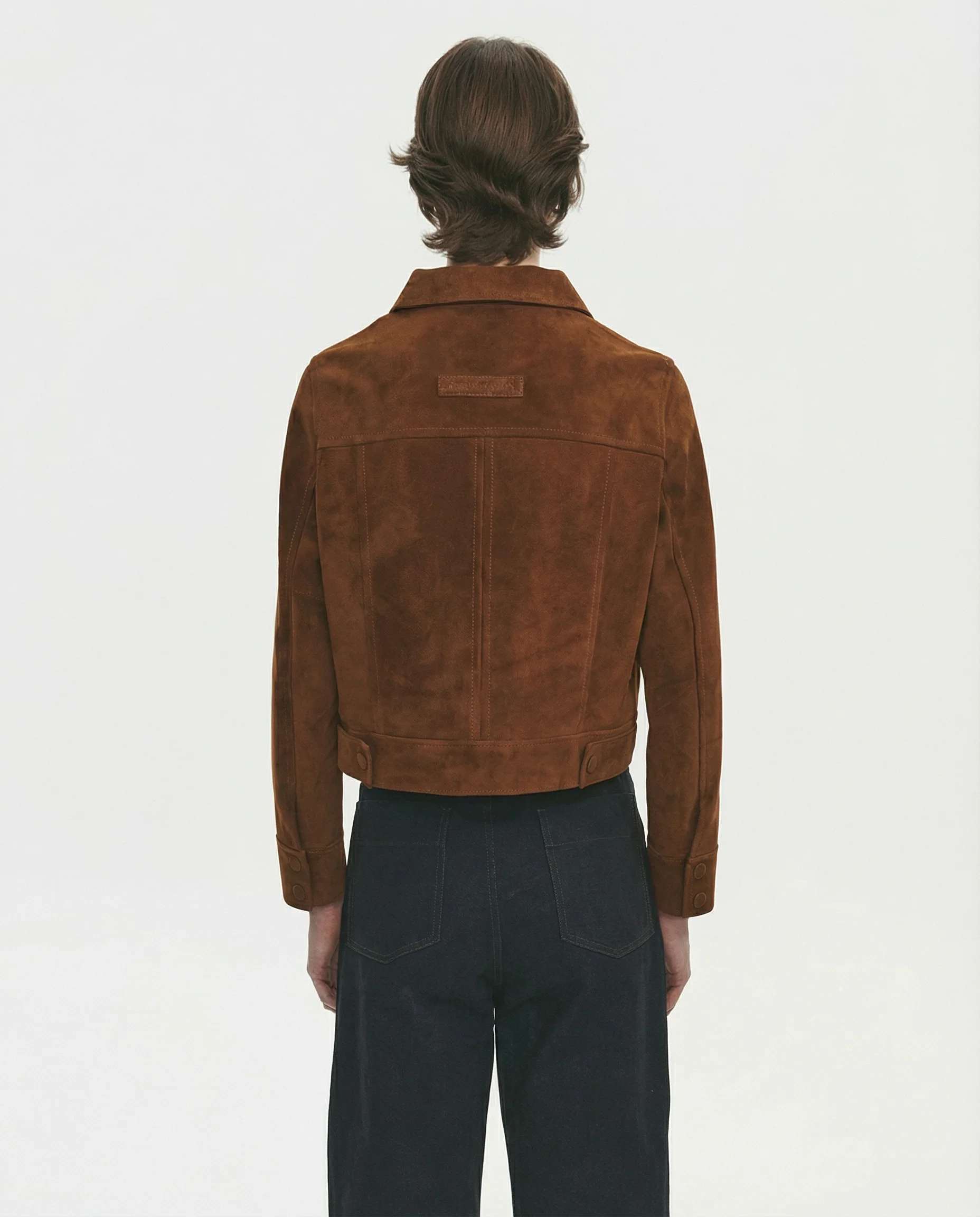 Cropped Suede Jacket - Image 3