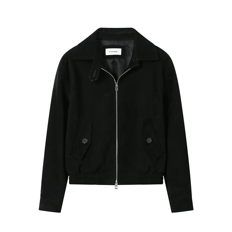 Cropped Suede Lambskin Jacket - Image 2
